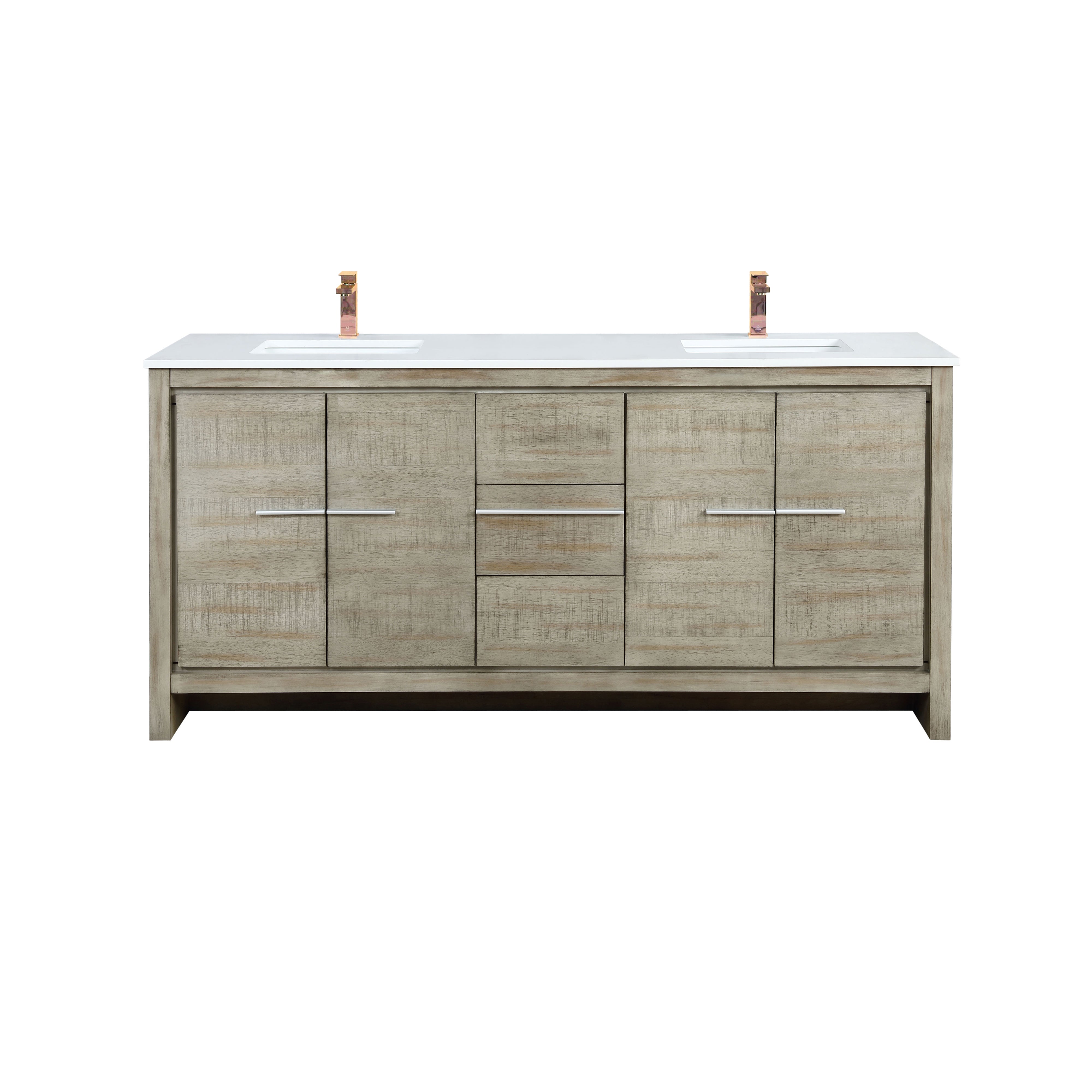 Lafarre 72 in W x 20 in D Rustic Acacia Double Bath Vanity