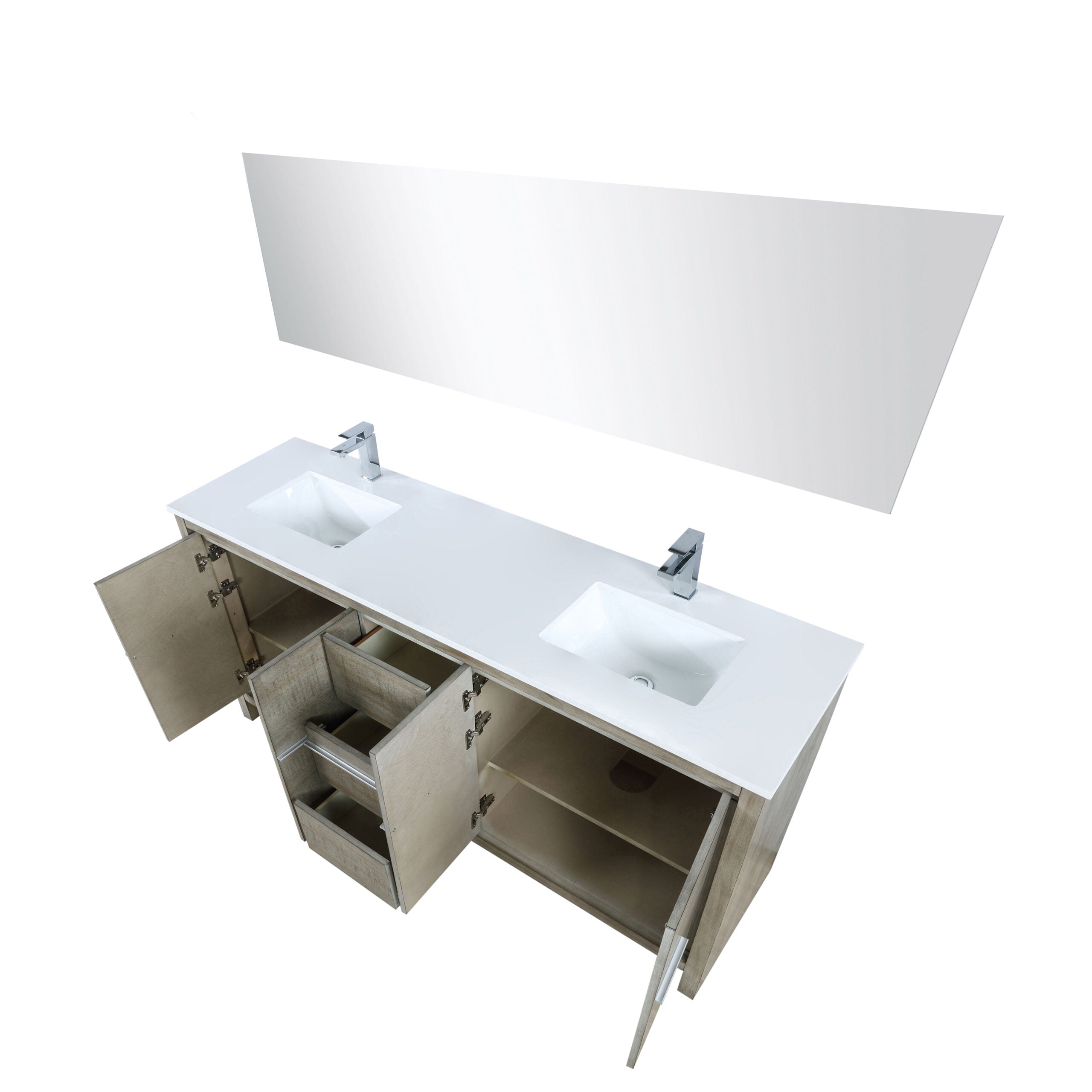 Lafarre 72 in W x 20 in D Rustic Acacia Double Bath Vanity