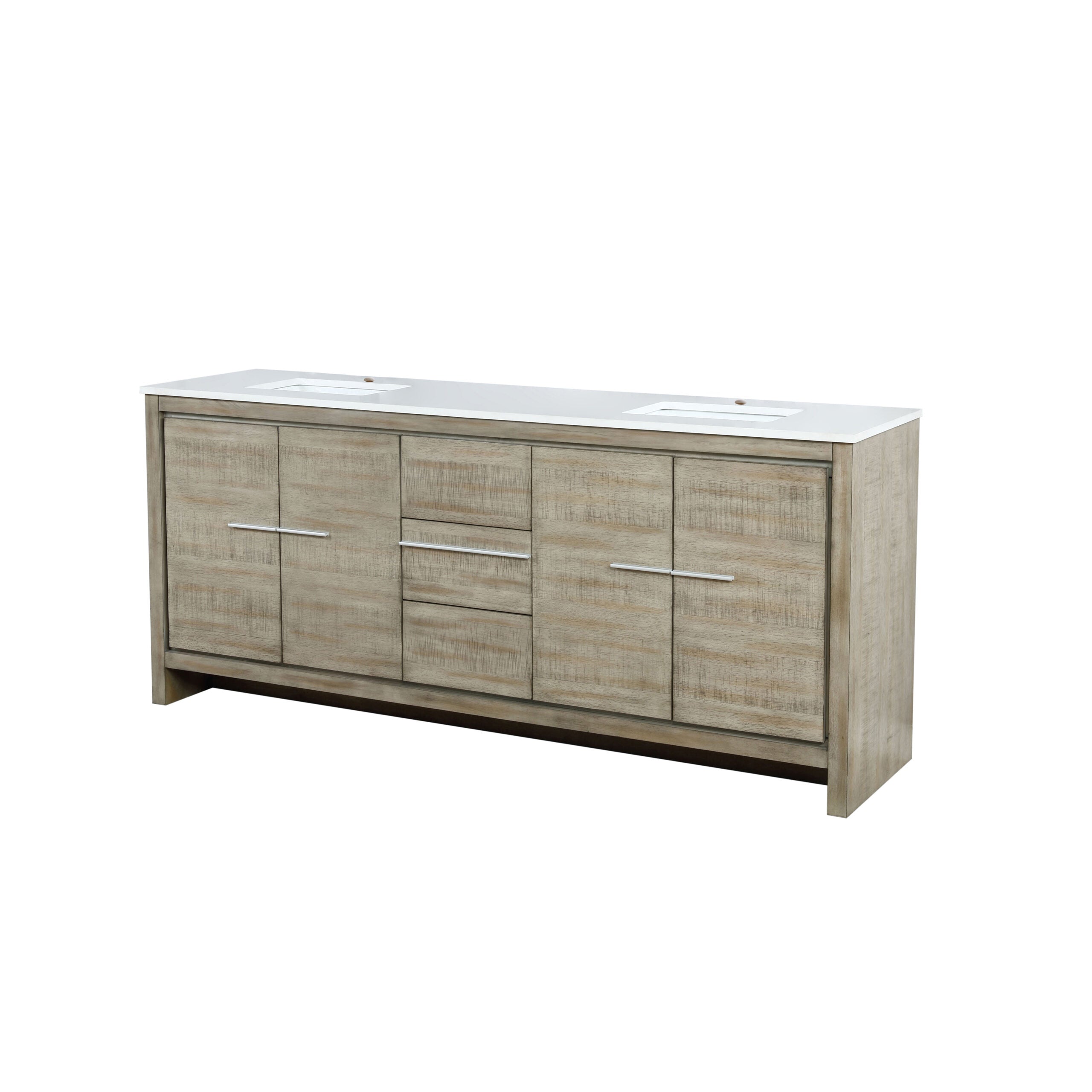 Lafarre 80 in W x 20 in D Rustic Acacia Double Bath Vanity