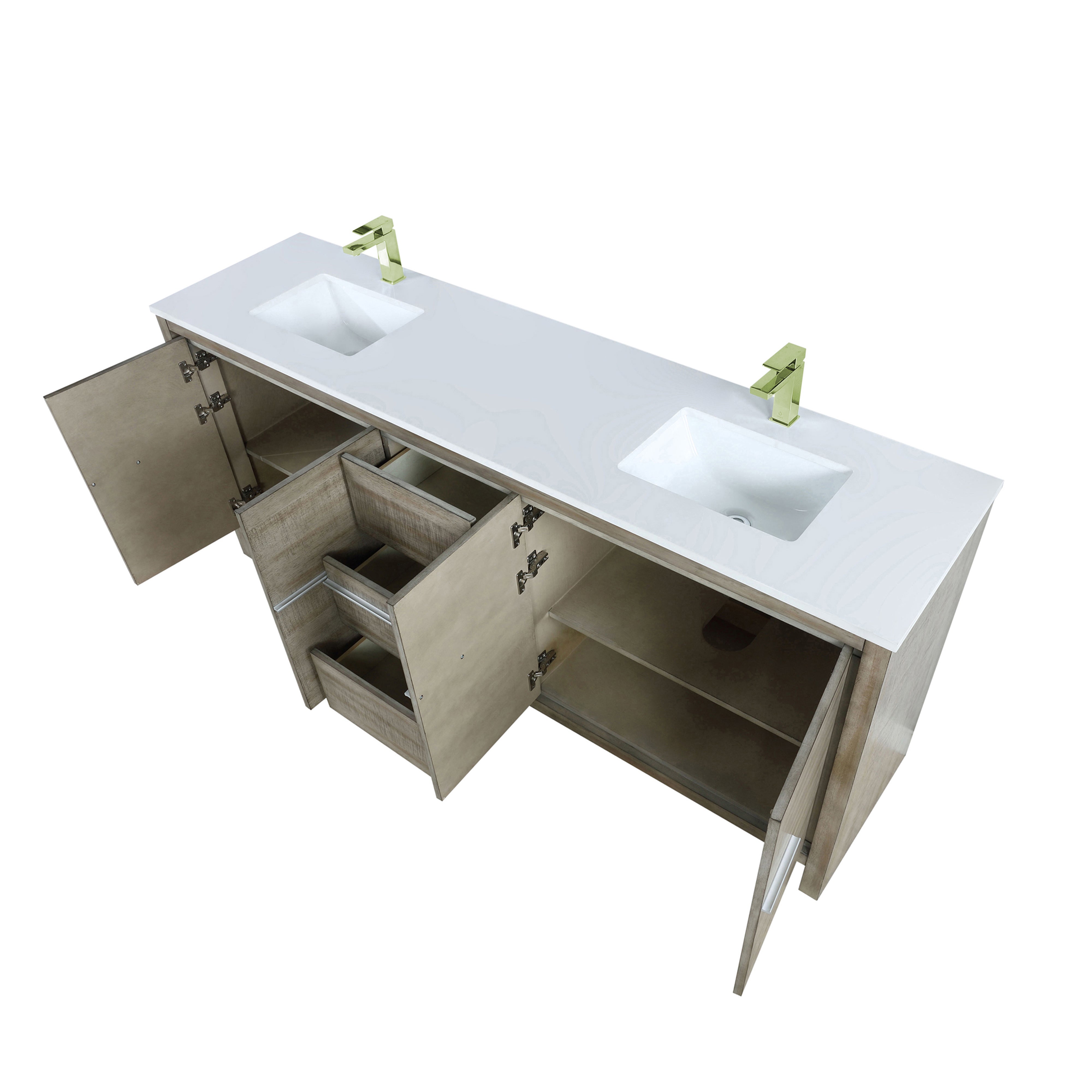 Lafarre 80 in W x 20 in D Rustic Acacia Double Bath Vanity