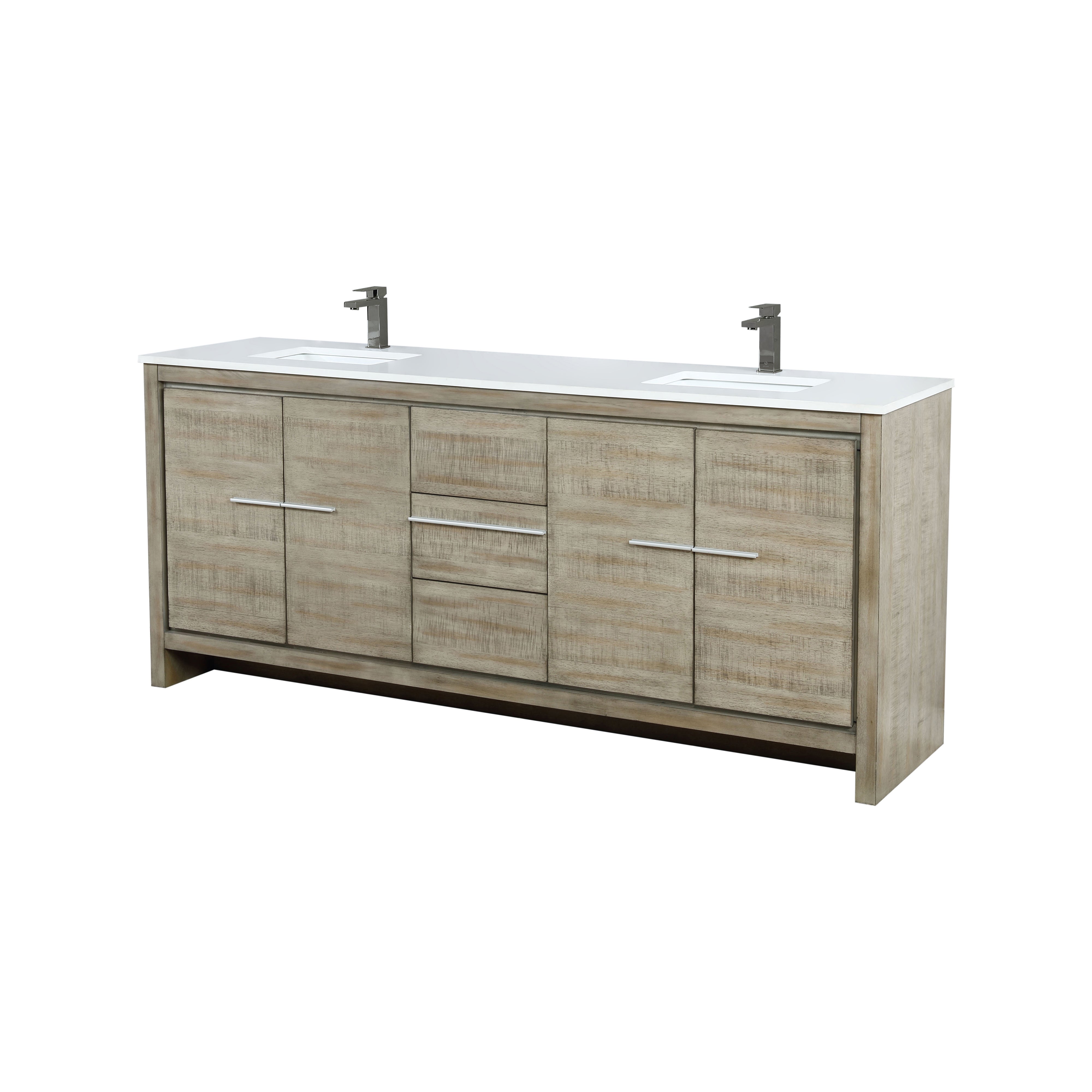 Lafarre 80 in W x 20 in D Rustic Acacia Double Bath Vanity