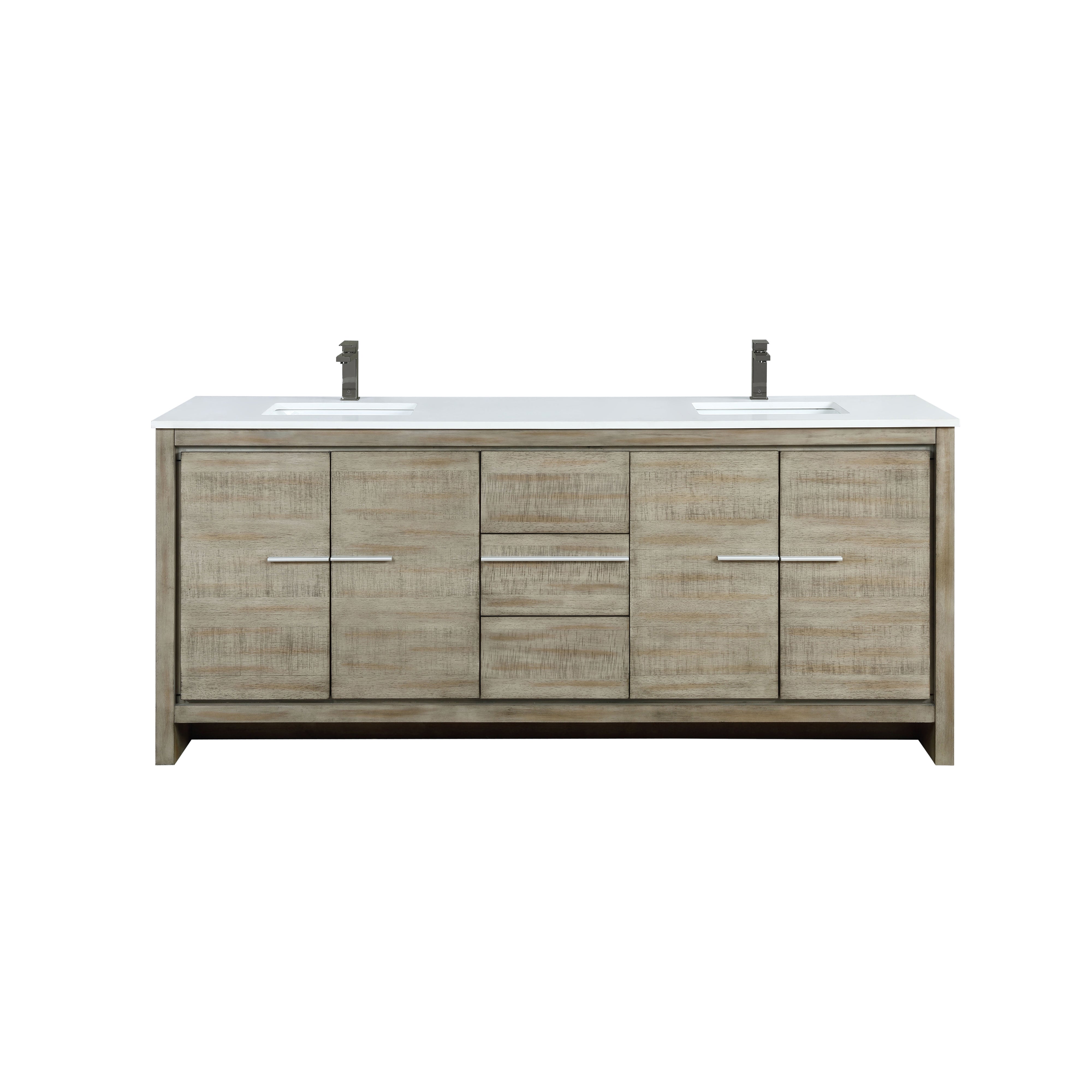 Lafarre 80 in W x 20 in D Rustic Acacia Double Bath Vanity