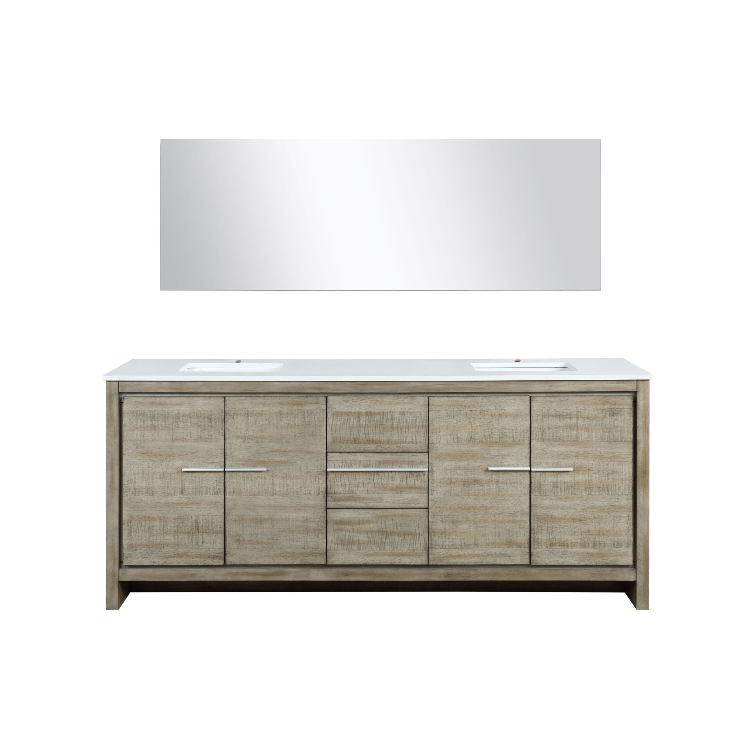 Lafarre 80 in W x 20 in D Rustic Acacia Double Bath Vanity
