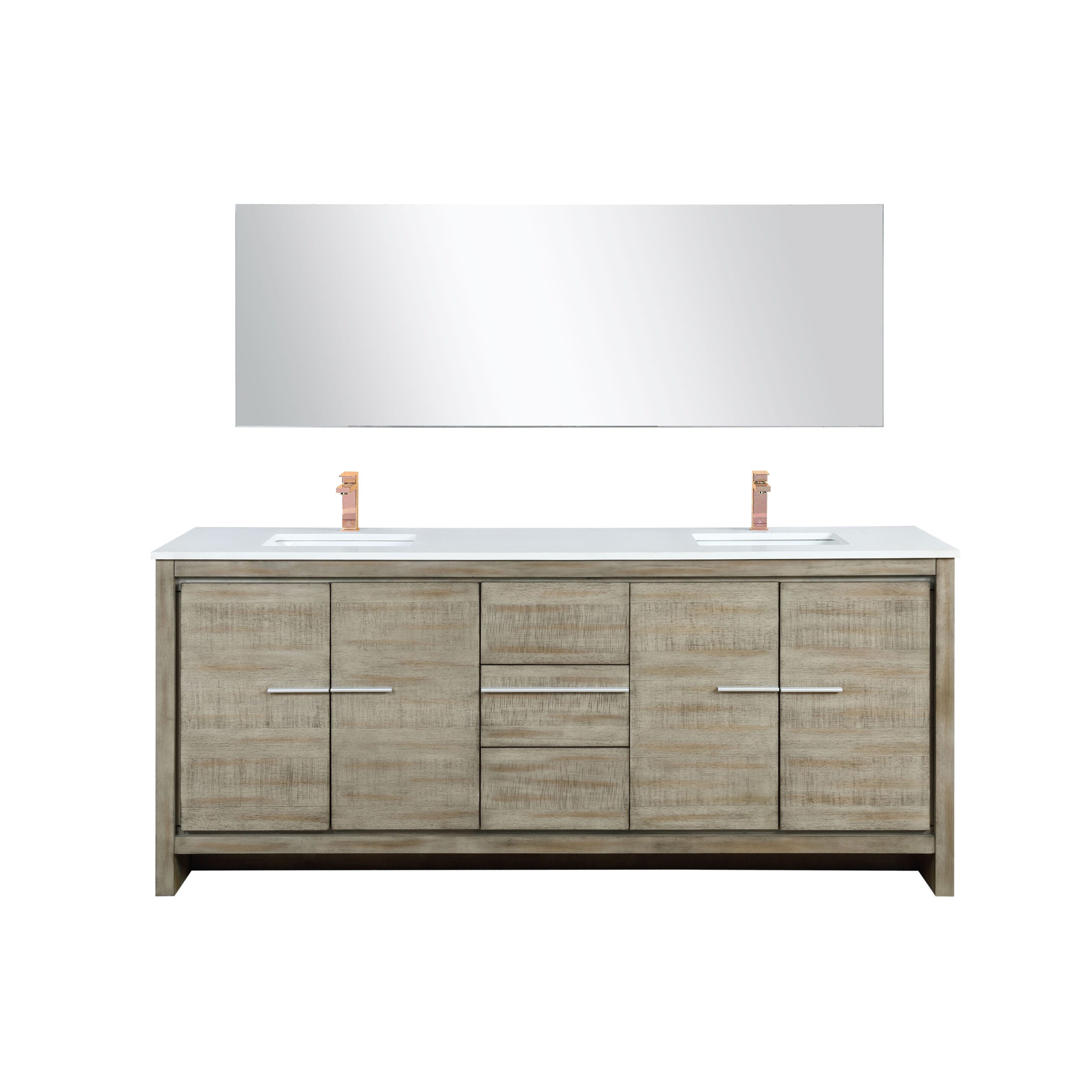 Lafarre 80 in W x 20 in D Rustic Acacia Double Bath Vanity