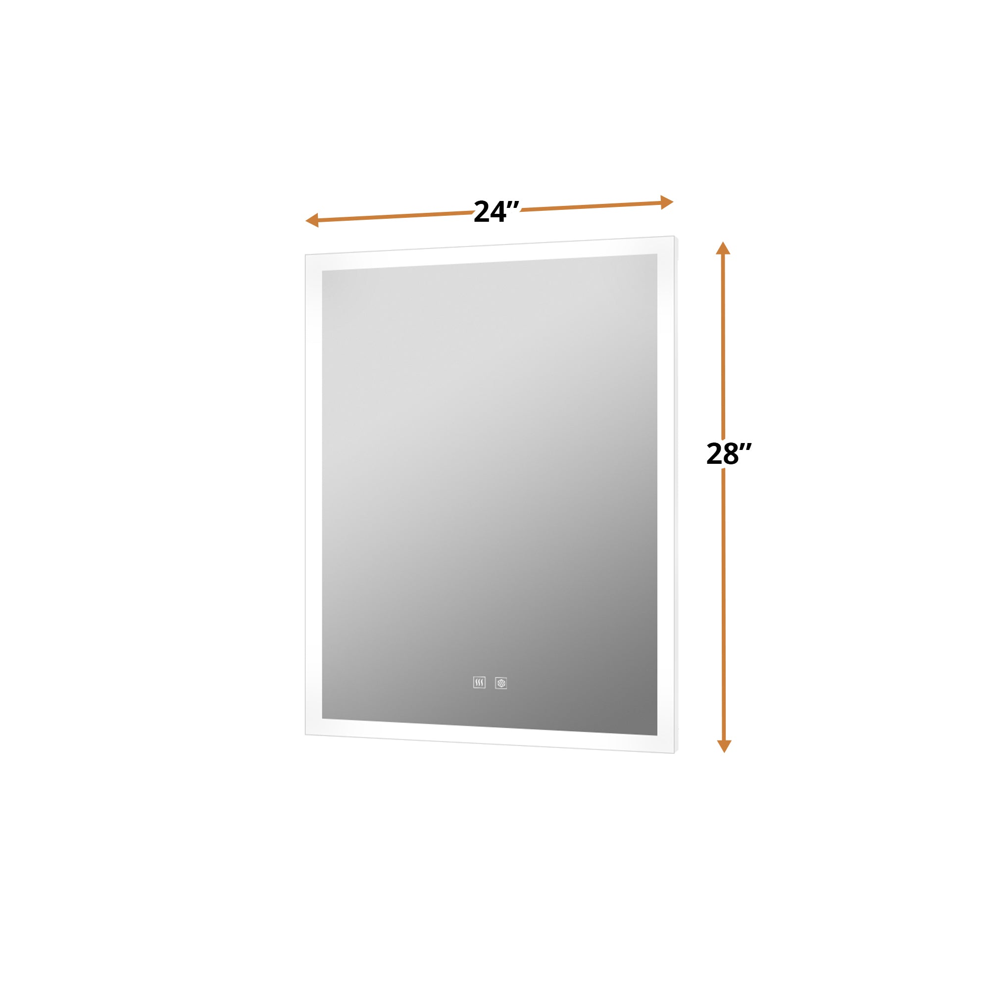 Aurorium 20 in. W x 28 in. H LED Bathroom Vanity Mirror