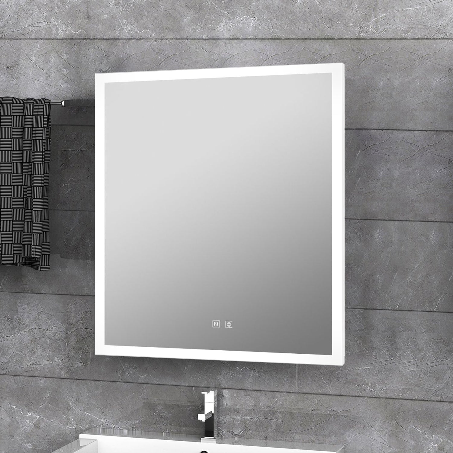 Aurorium 24 in. W x 28 in. H LED Bathroom Vanity Mirror