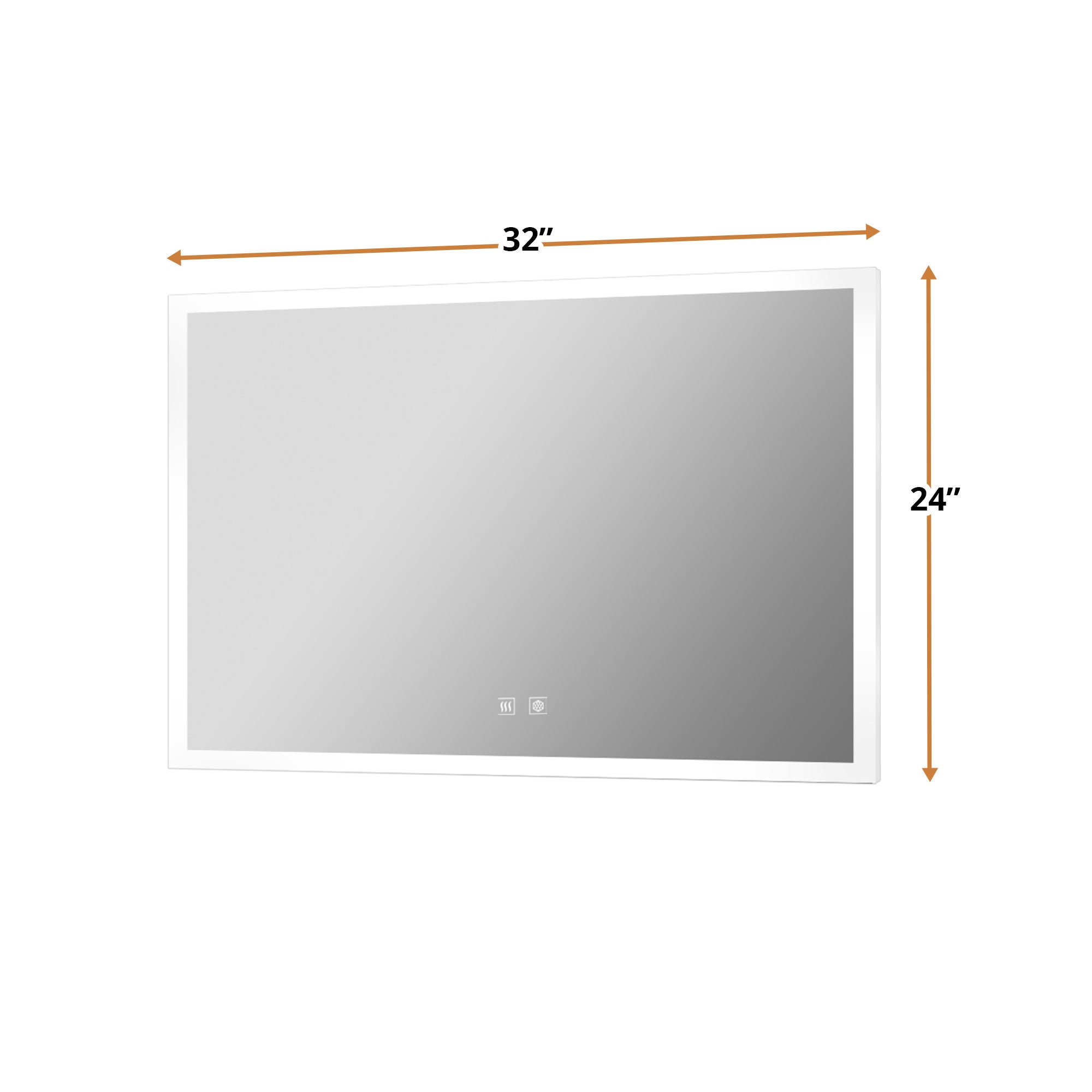 Aurorium 32 in. W x 24 in. H LED Bathroom Vanity Mirror