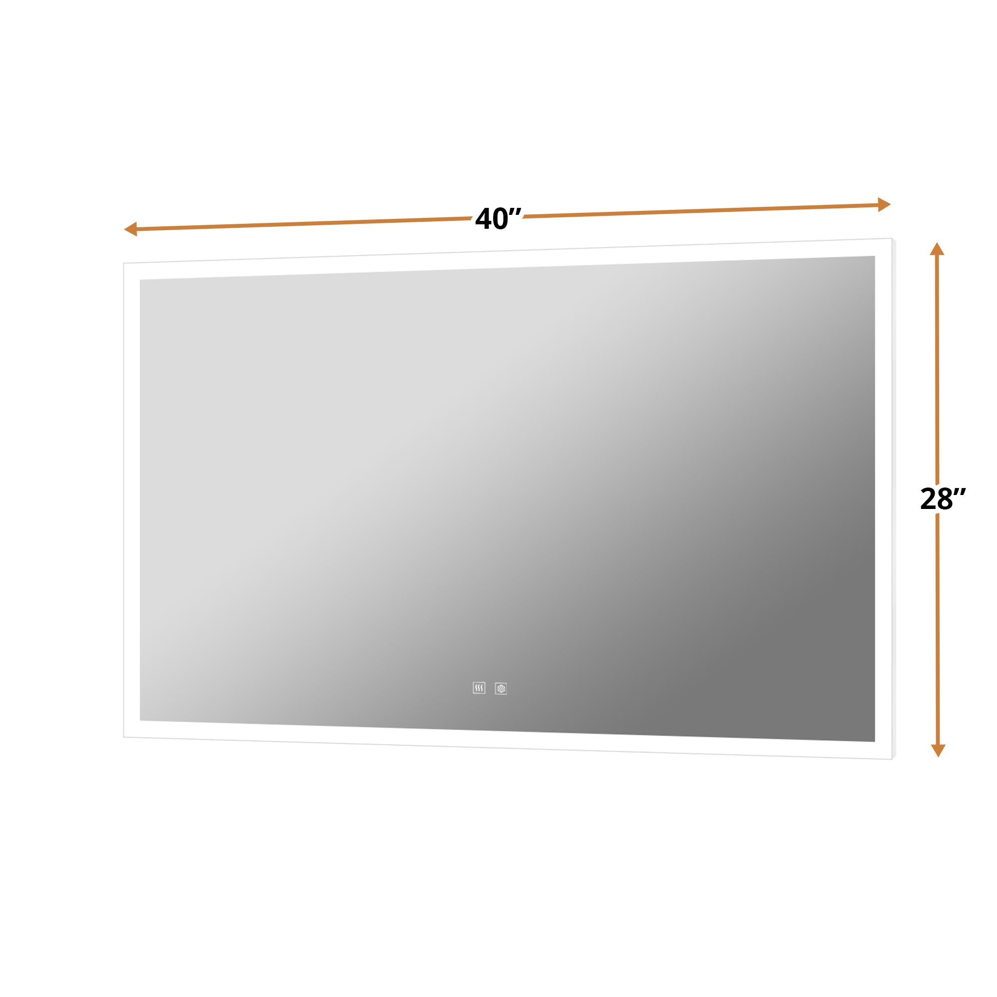 Aurorium 40 in. W x 28 in. H LED Bathroom Vanity Mirror
