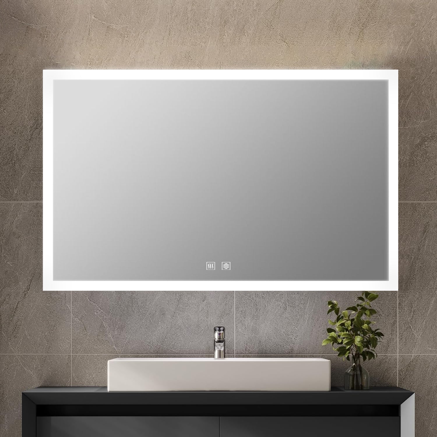 Aurorium 40 in. W x 28 in. H LED Bathroom Vanity Mirror