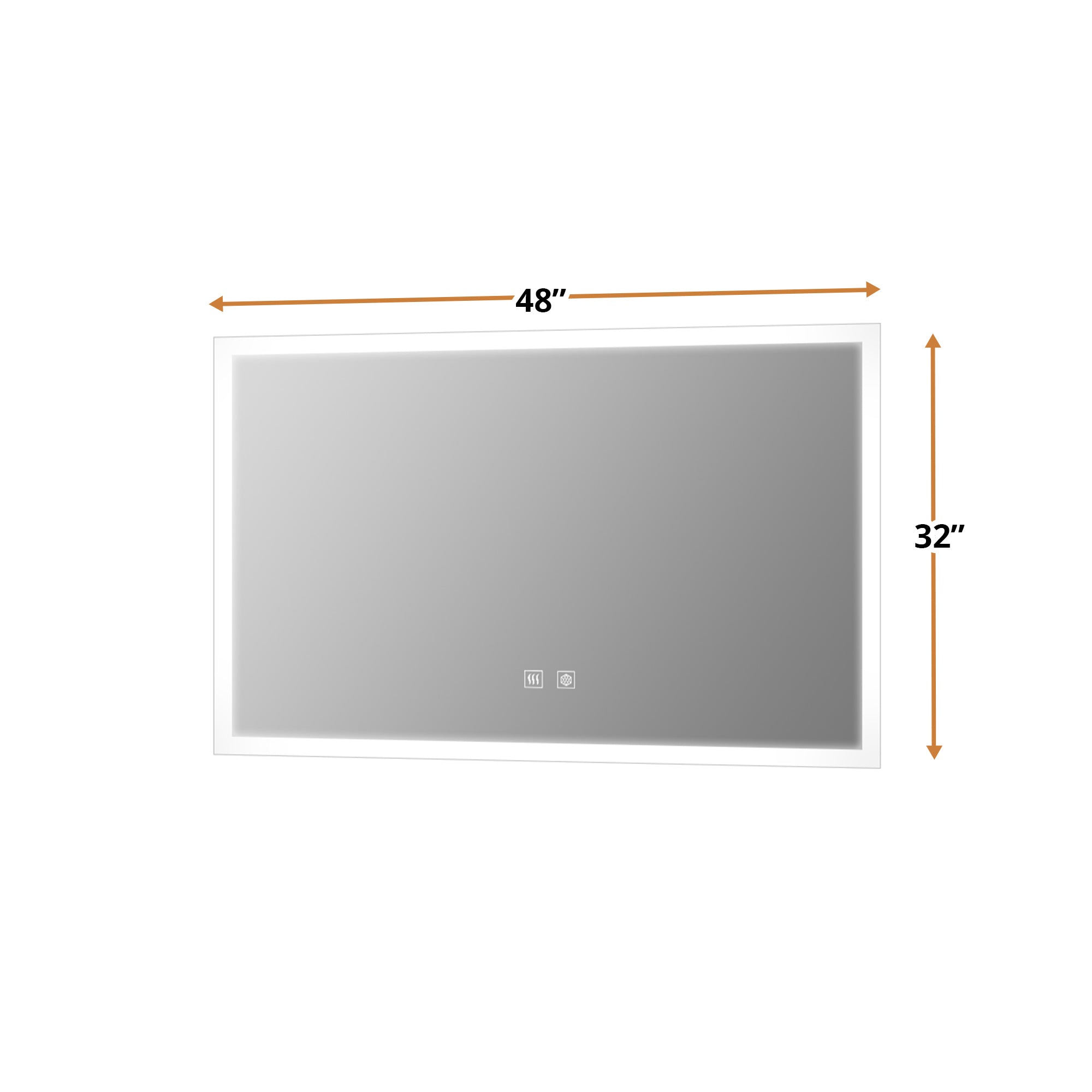 Aurorium 48" x 32" LED Bathroom Vanity Mirror with Defogger – LLMAU4832