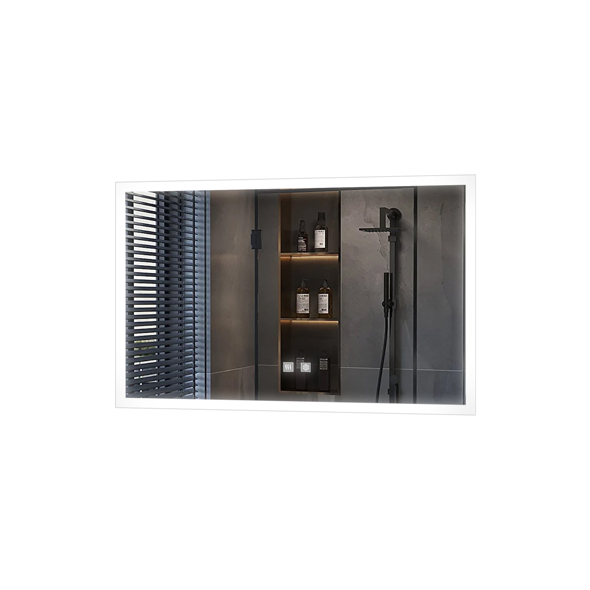 Aurorium 48" x 32" LED Bathroom Vanity Mirror with Defogger – LLMAU4832