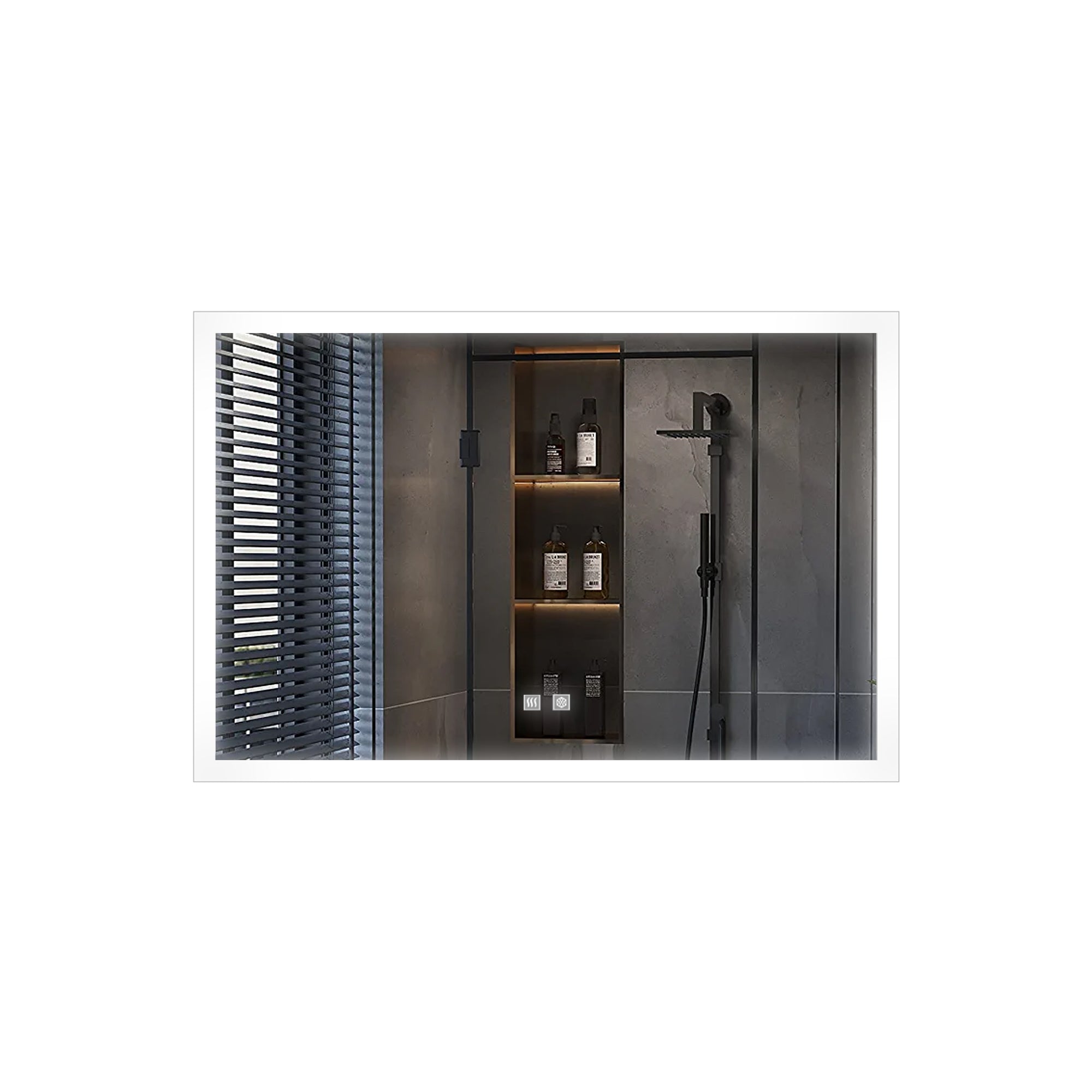 Aurorium 48" x 32" LED Bathroom Vanity Mirror with Defogger – LLMAU4832