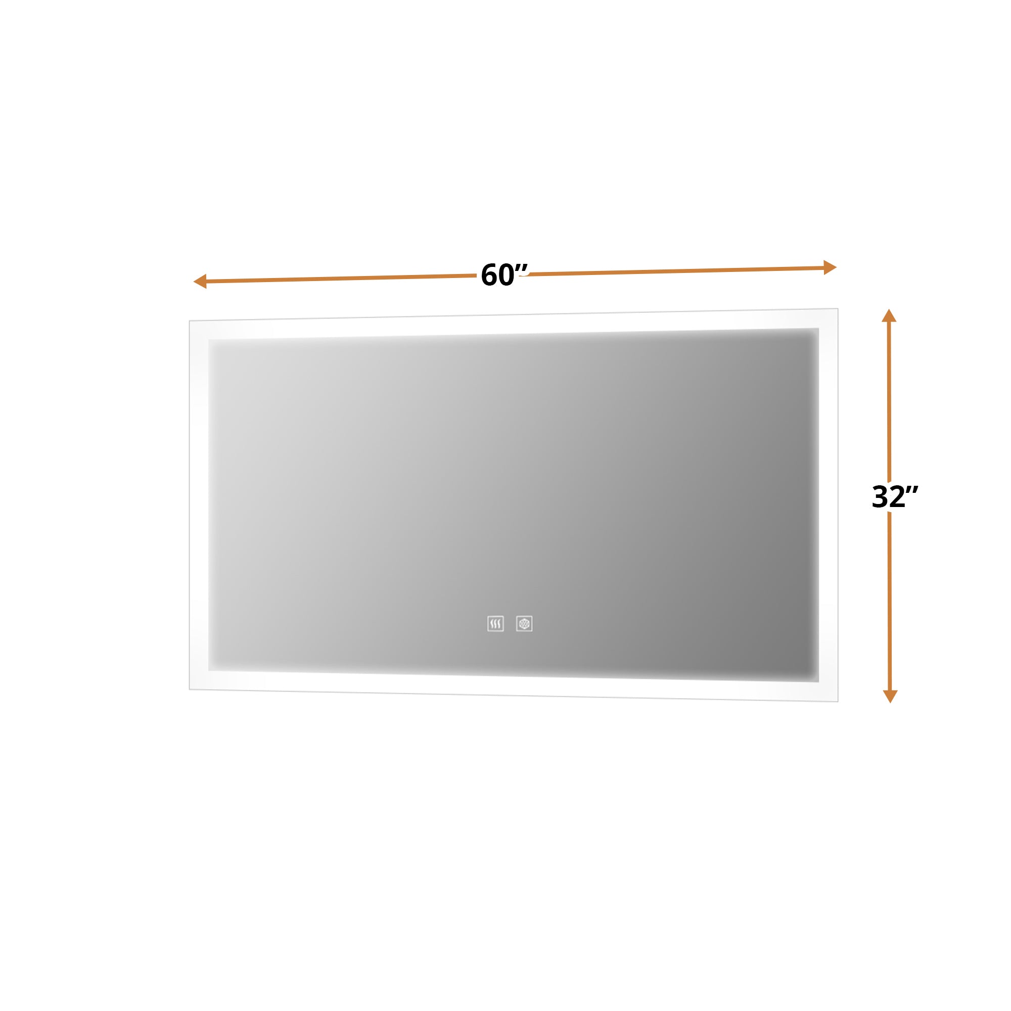 Aurorium 60 in. W x 32 in. H LED Bathroom Vanity Mirror