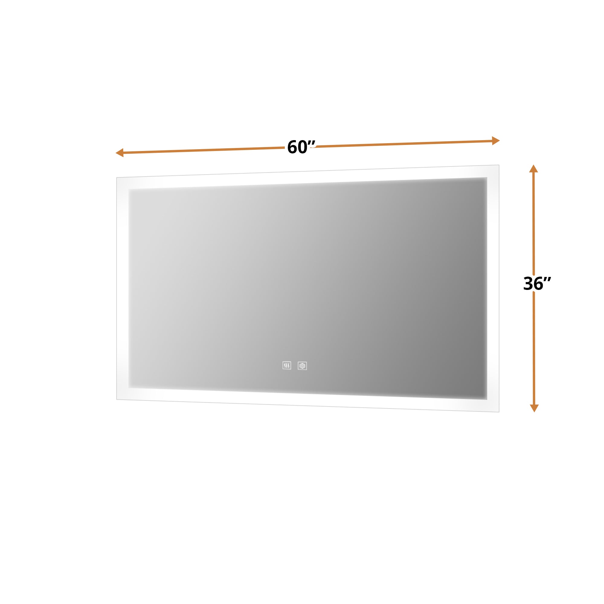 Aurorium 60 in. W x 36 in. H LED Bathroom Vanity Mirror