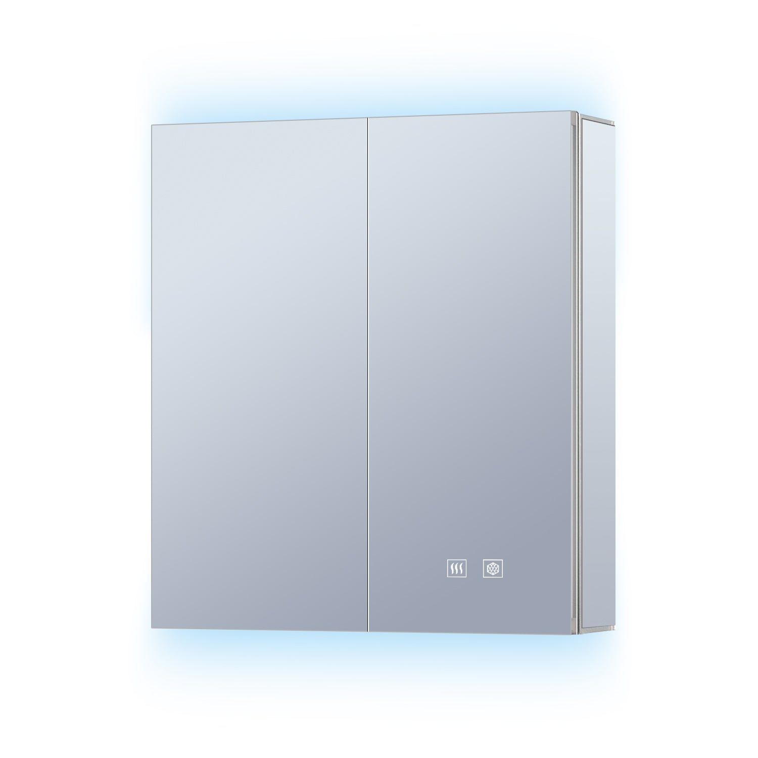 Corsica 24 in W x 30 in H Surface-Mount LED Mirror Medicine Cabinet with Defogger