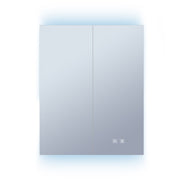 Corsica 24 in W x 30 in H Surface-Mount LED Mirror Medicine Cabinet with Defogger