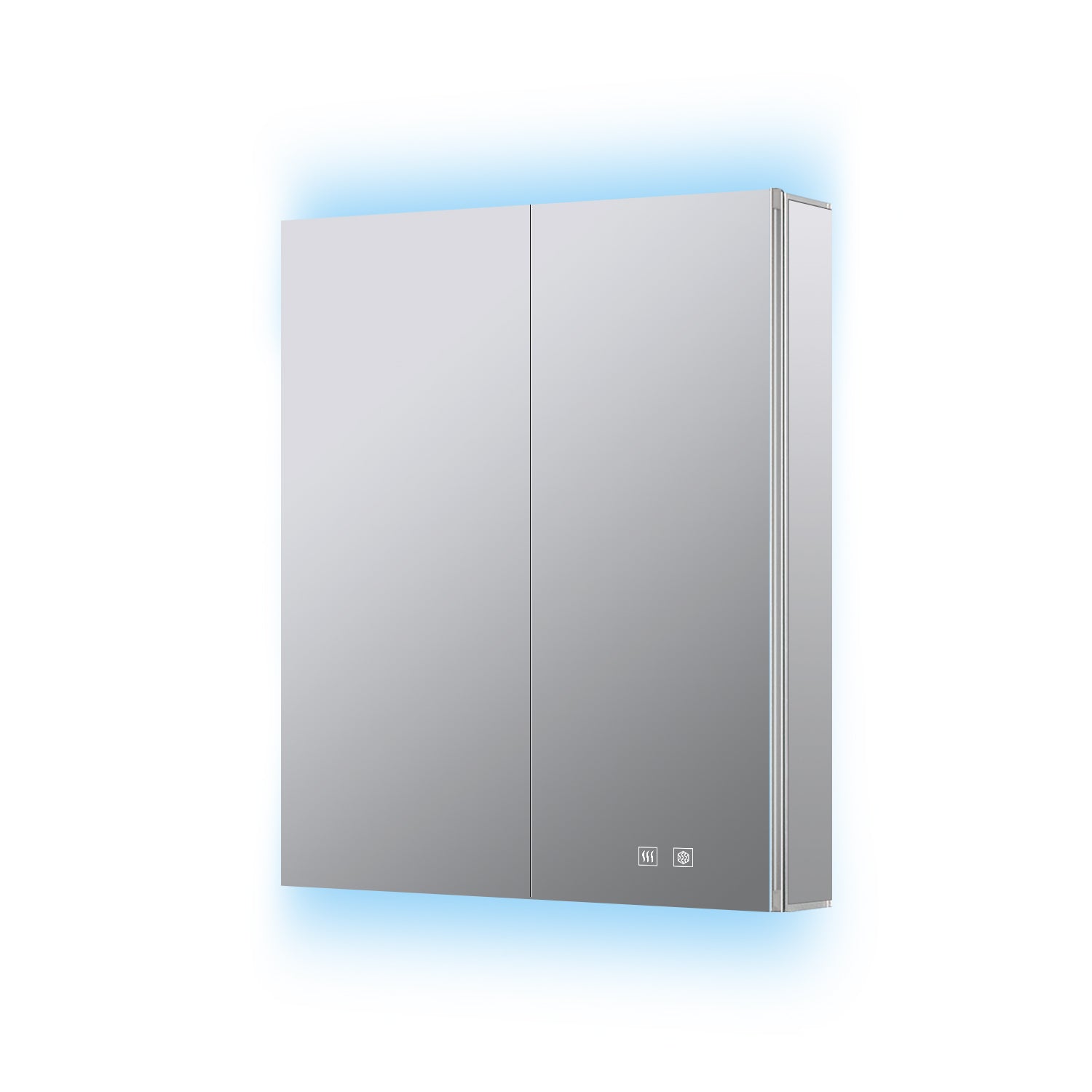 Corsica 24 in W x 32 in H Surface-Mount LED Mirror Medicine Cabinet with Defogger