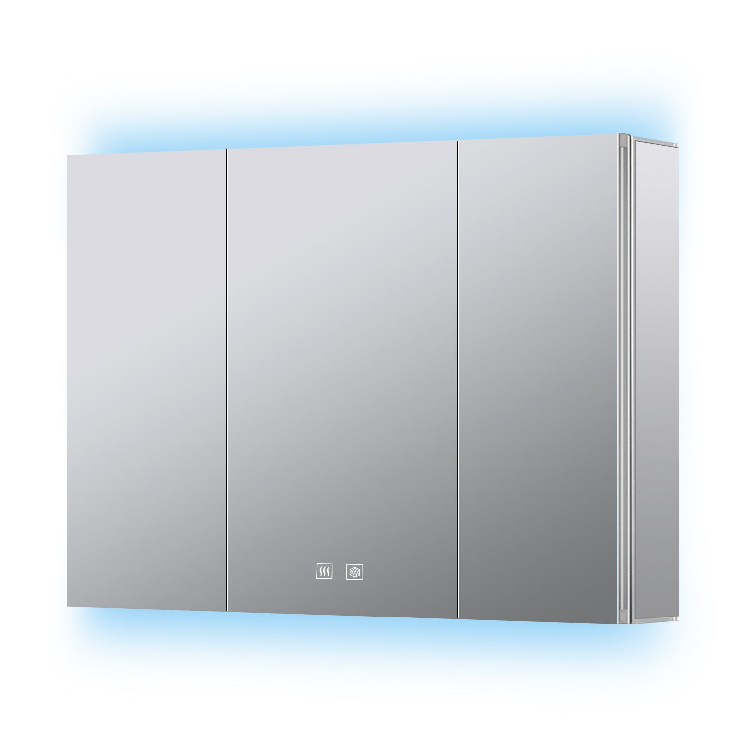 Corsica 48 in W x 32 in H Surface-Mount LED Mirror Medicine Cabinet with Defogger