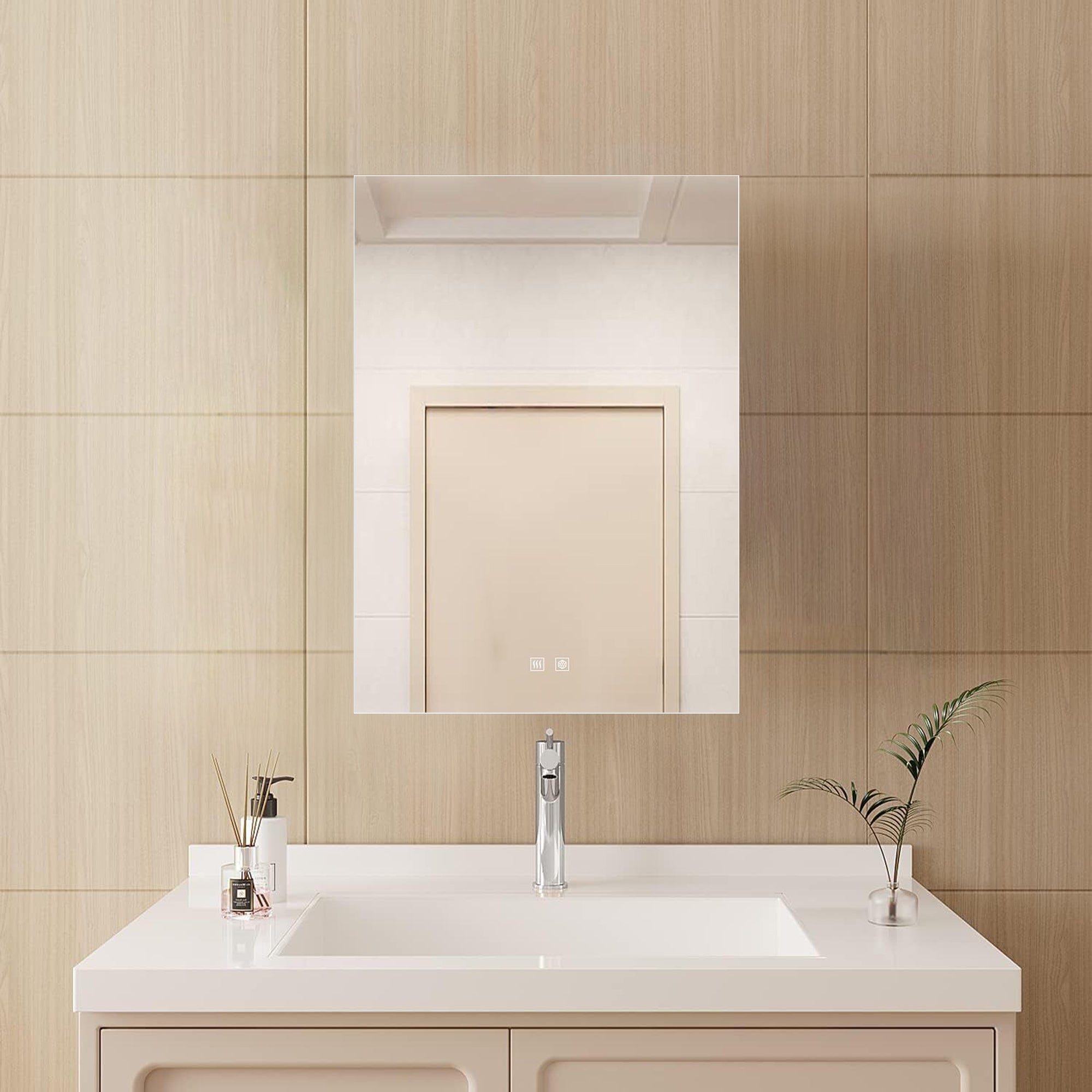 Vellum 20 in. W x 28 in. H LED Bathroom Vanity Mirror
