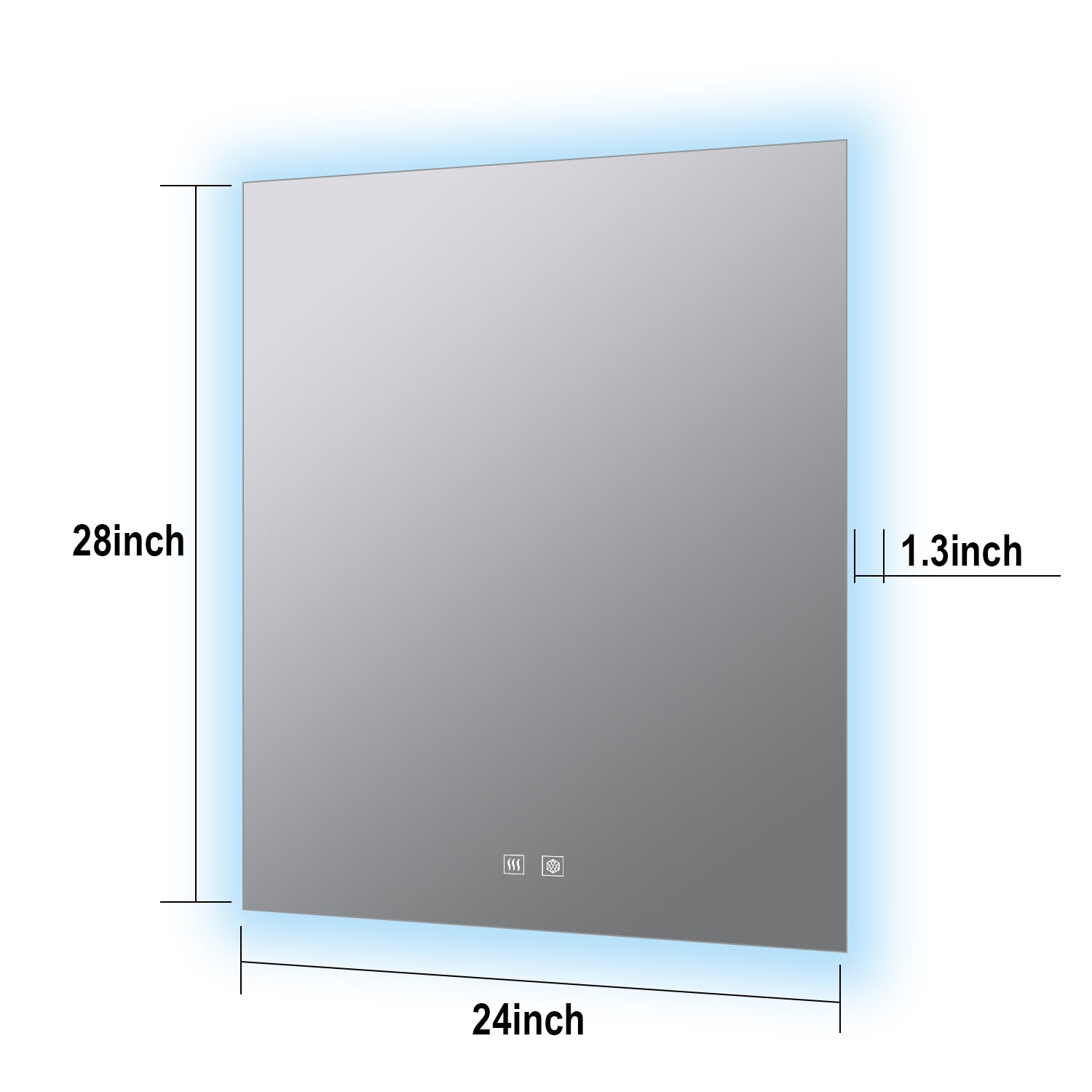 Vellum 24 in. W x 28 in. H LED Bathroom Vanity Mirror