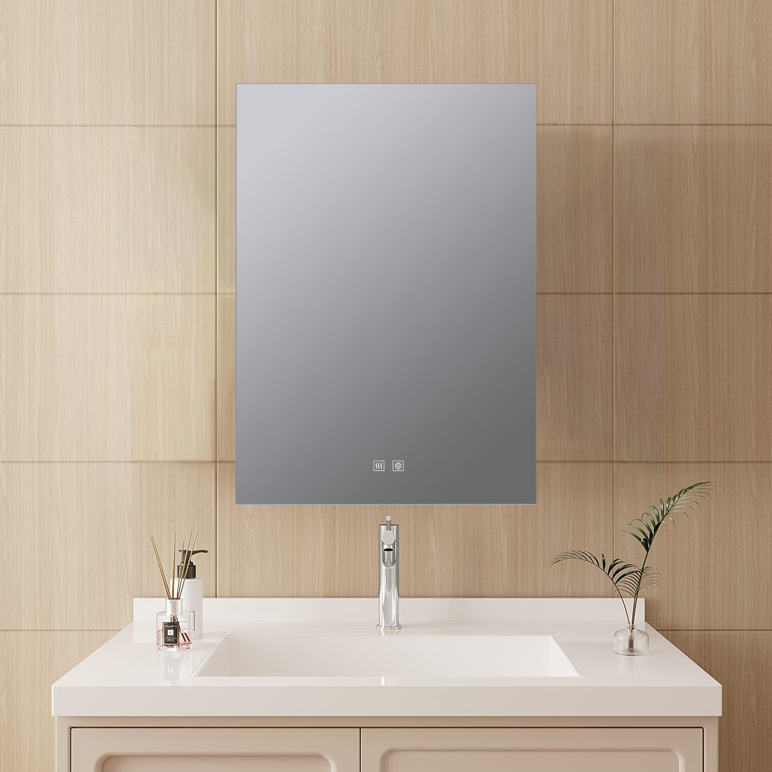 Vellum 24 in. W x 28 in. H LED Bathroom Vanity Mirror