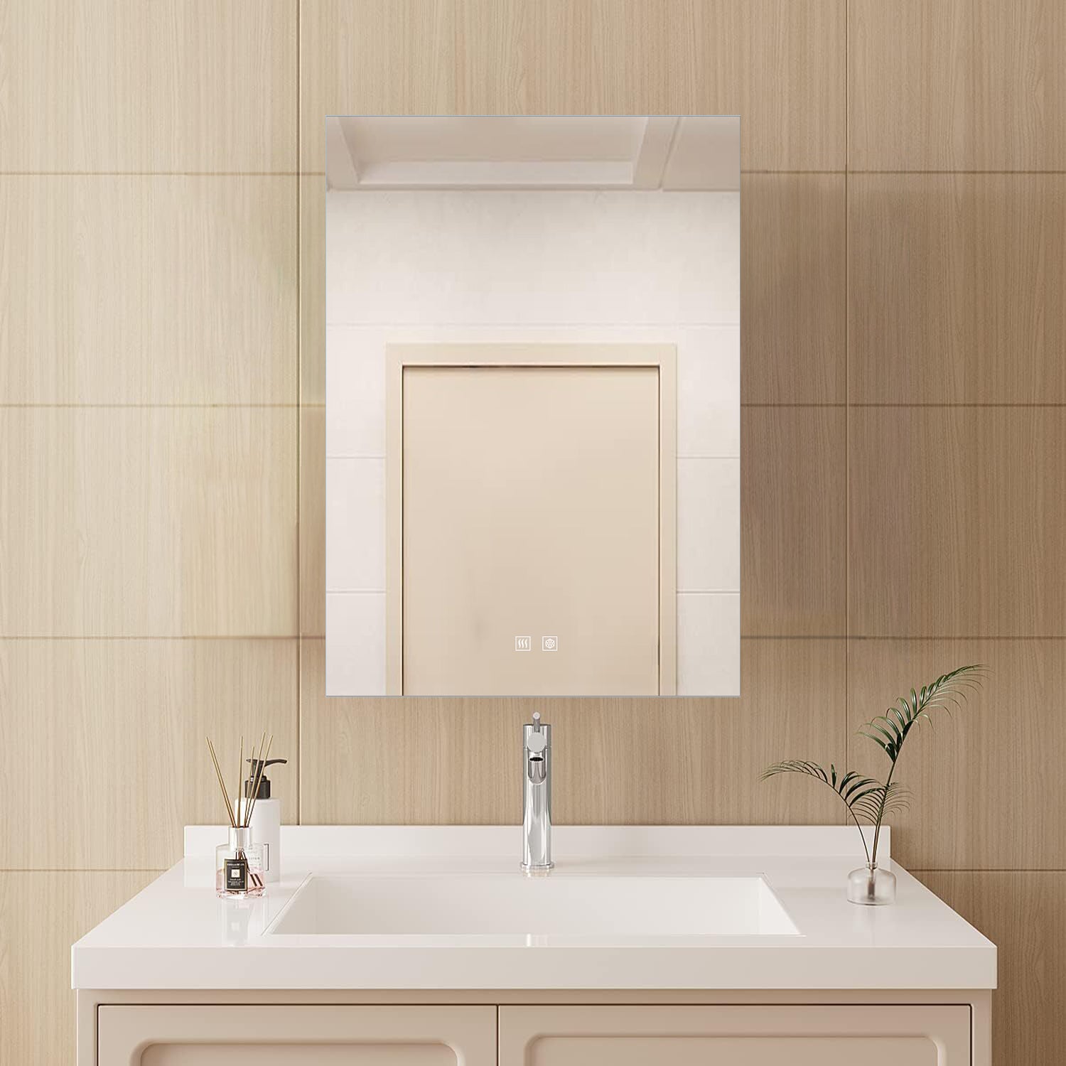 Vellum 24 in. W x 28 in. H LED Bathroom Vanity Mirror