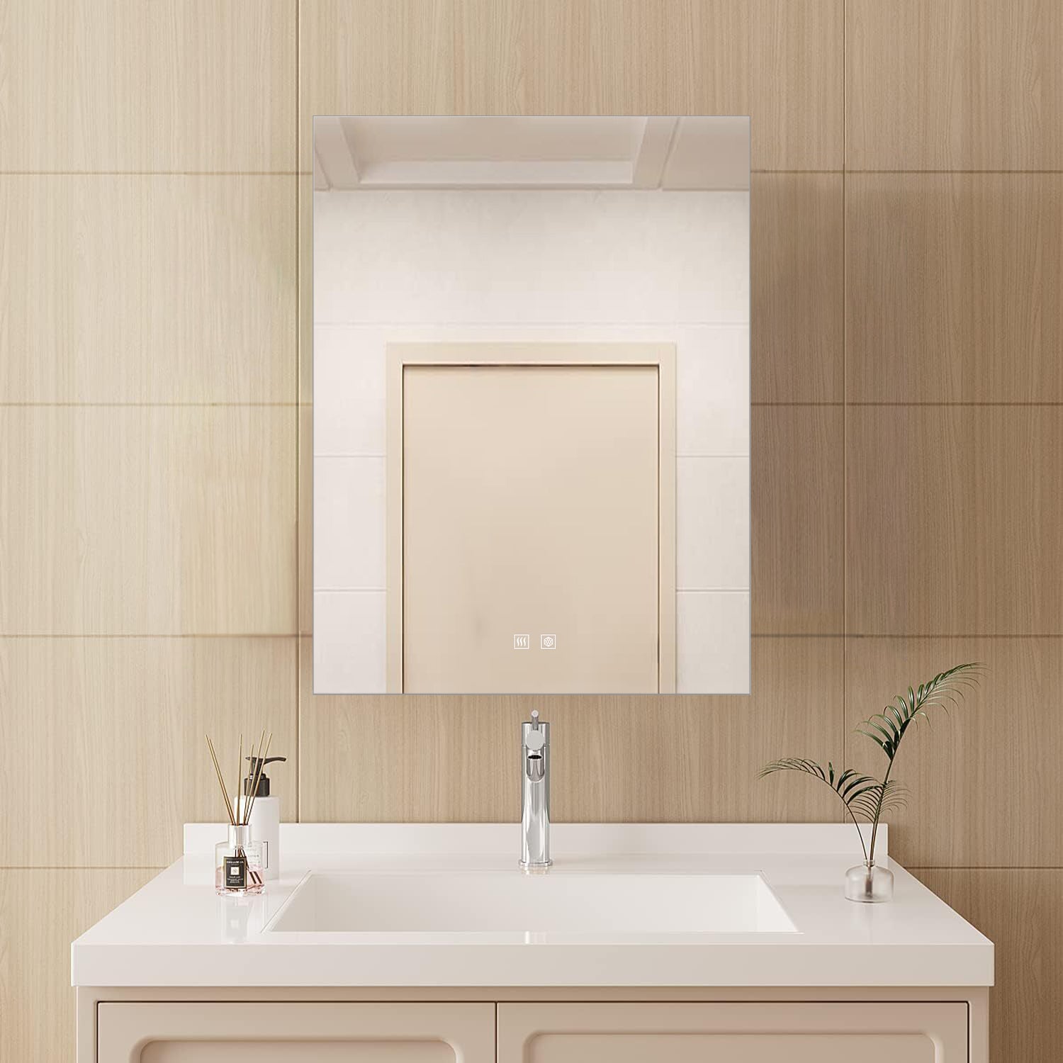 Vellum 30 in. W x 28 in. H LED Bathroom Vanity Mirror