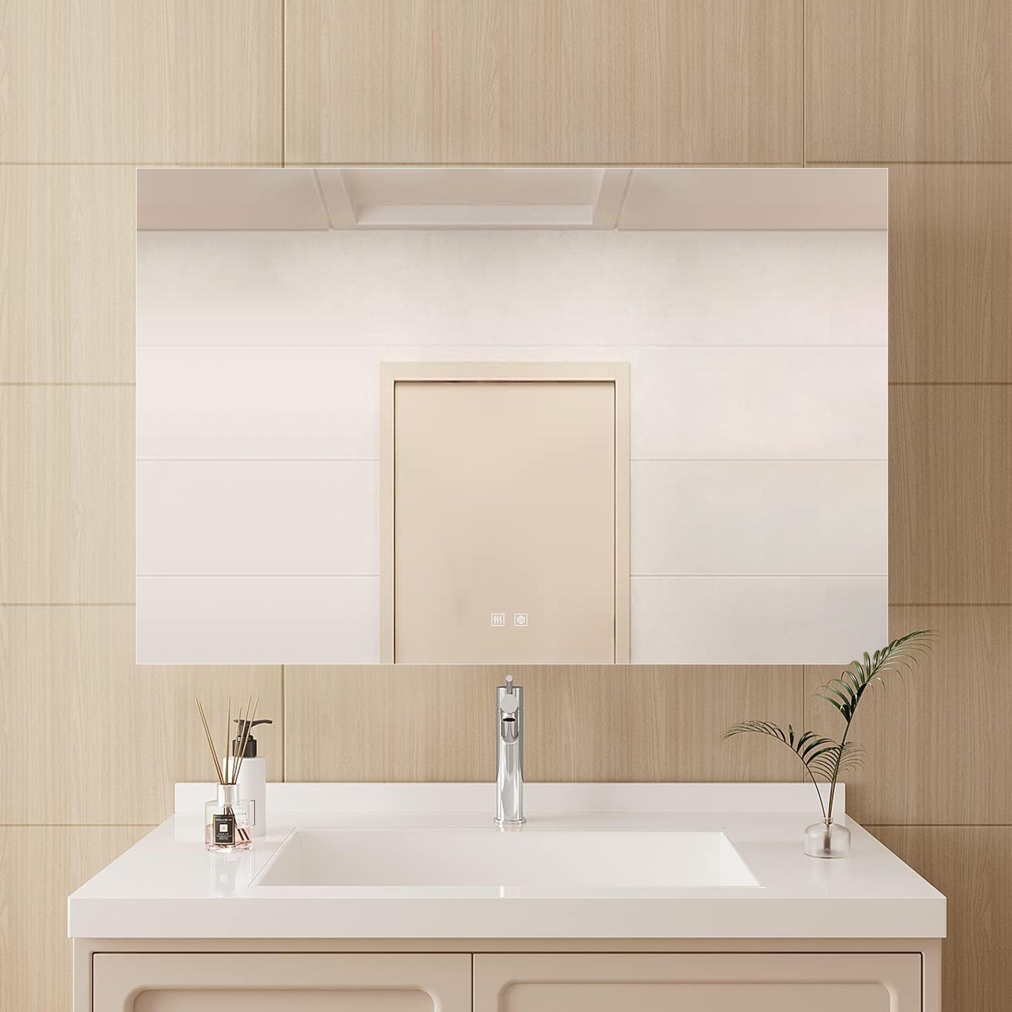 Vellum 40 in. W x 28 in. H LED Bathroom Vanity Mirror