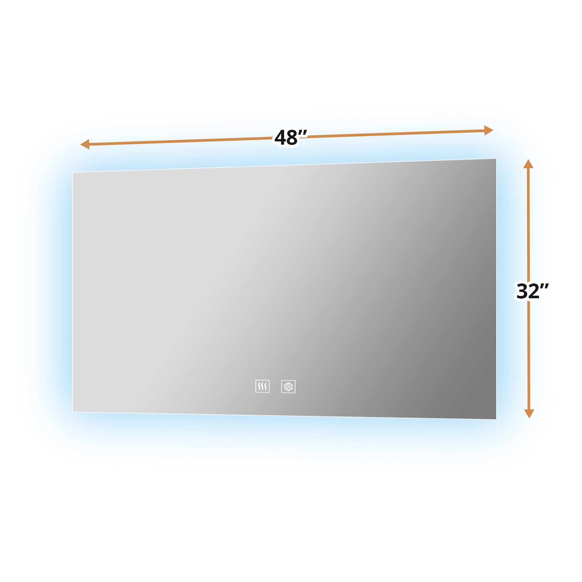 Vellum 48 in. W x 32 in. H LED Bathroom Vanity Mirror