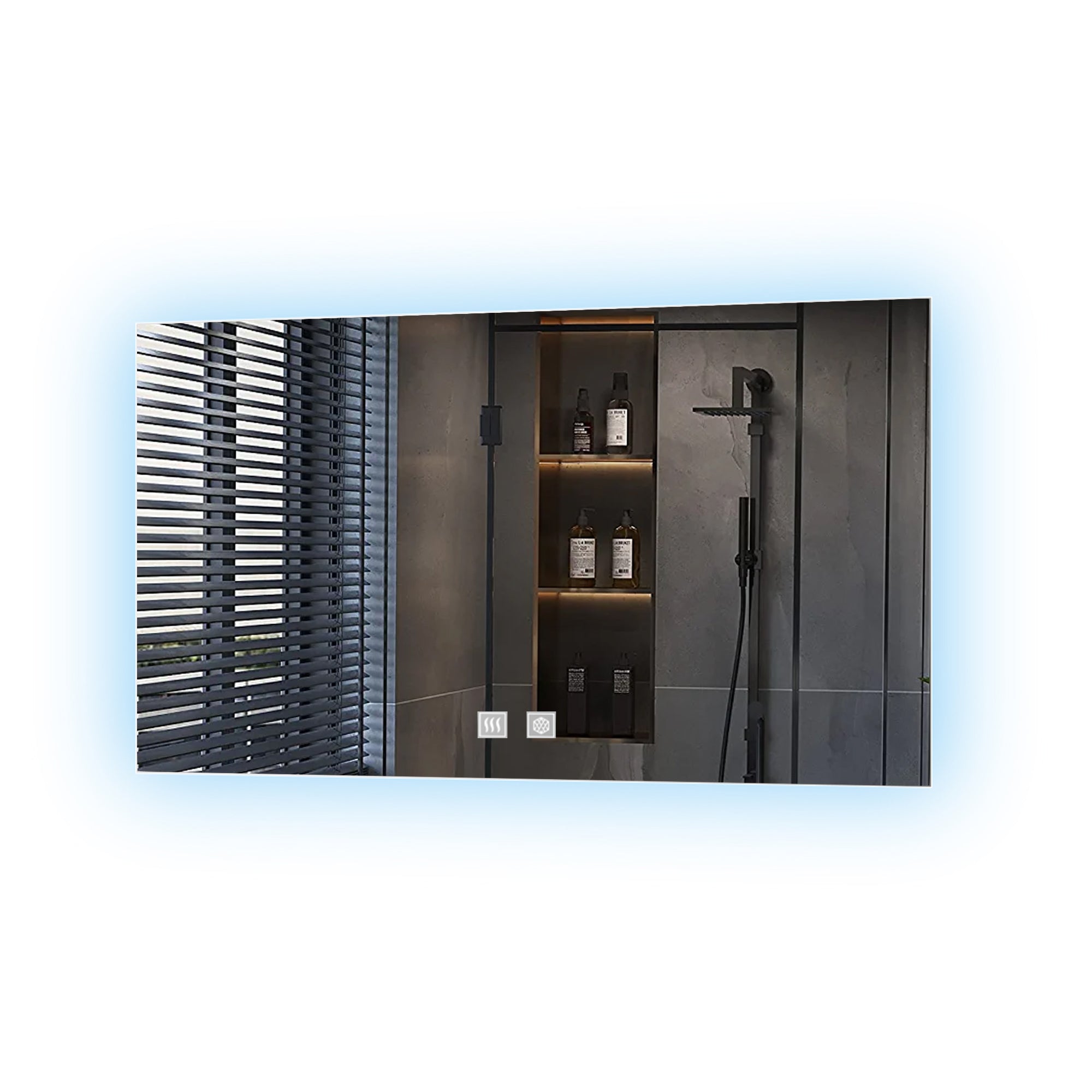 Vellum 48 in. W x 32 in. H LED Bathroom Vanity Mirror