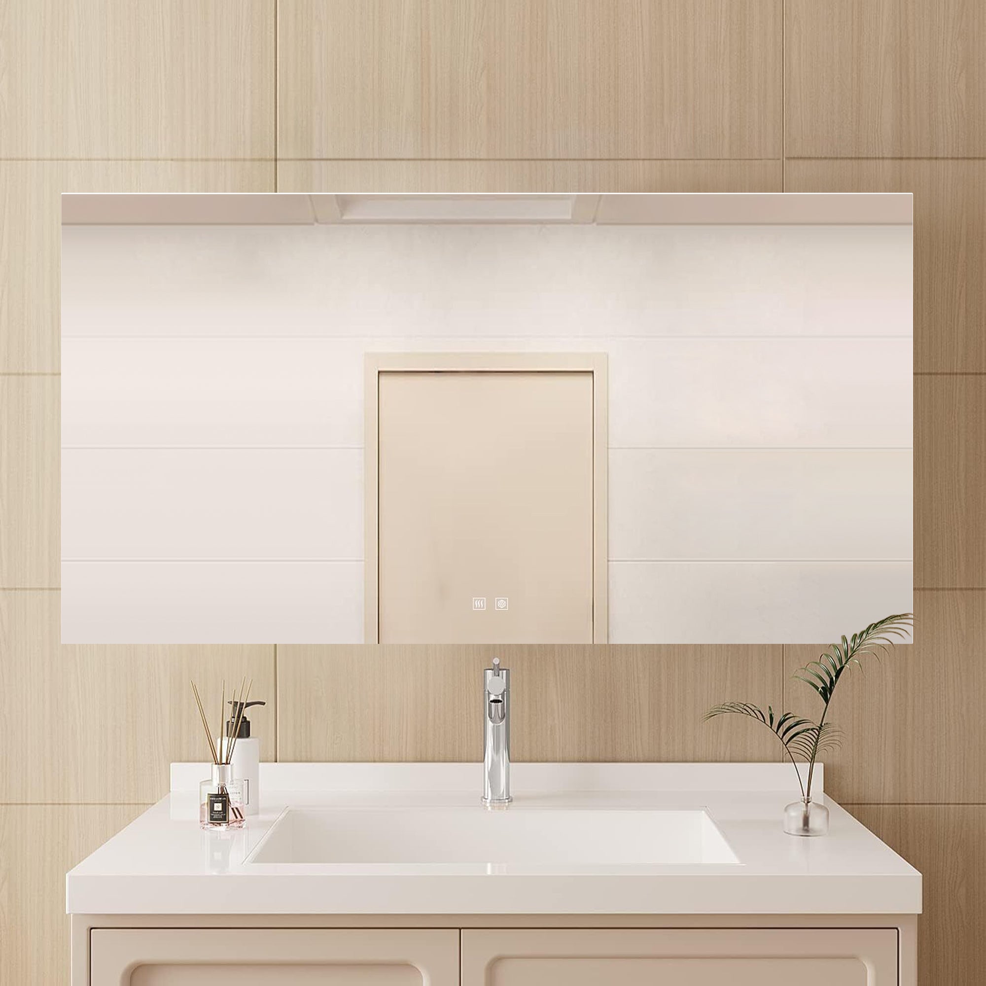 Vellum 60 in. W x 32 in. H LED Bathroom Vanity Mirror