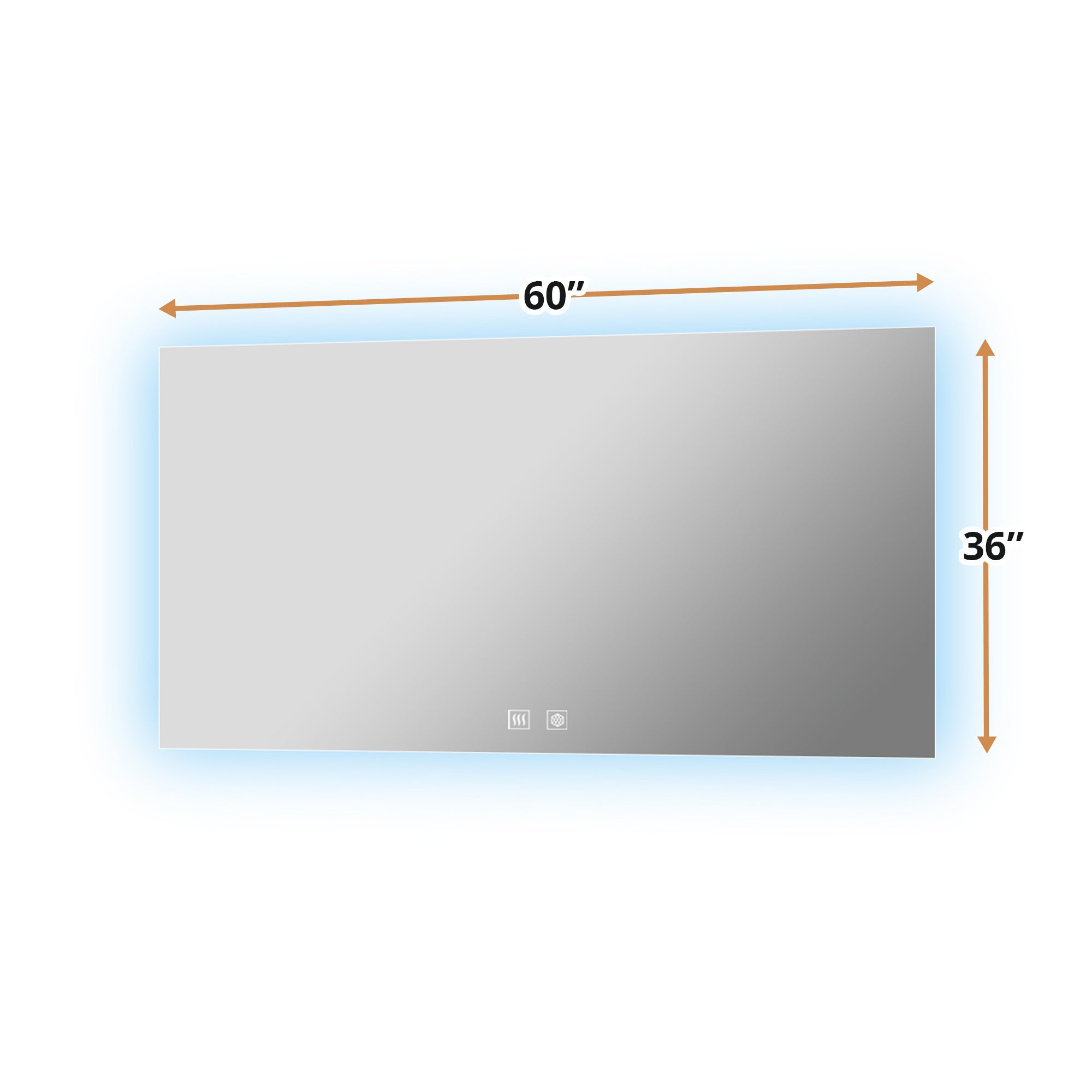 Vellum 60 in. W x 36 in. H LED Bathroom Vanity Mirror