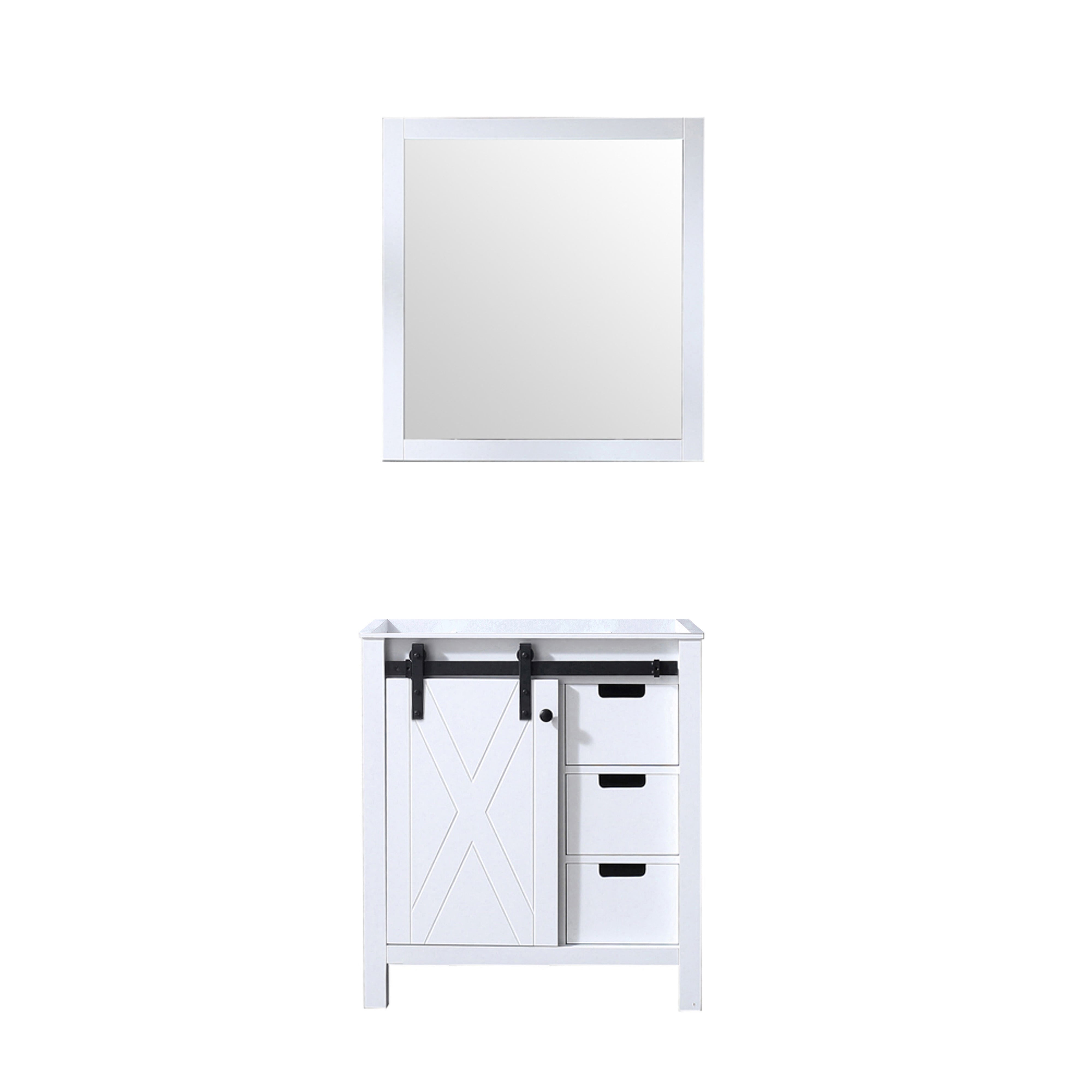 Marsyas 30 in W x 22 in D White Bath Vanity