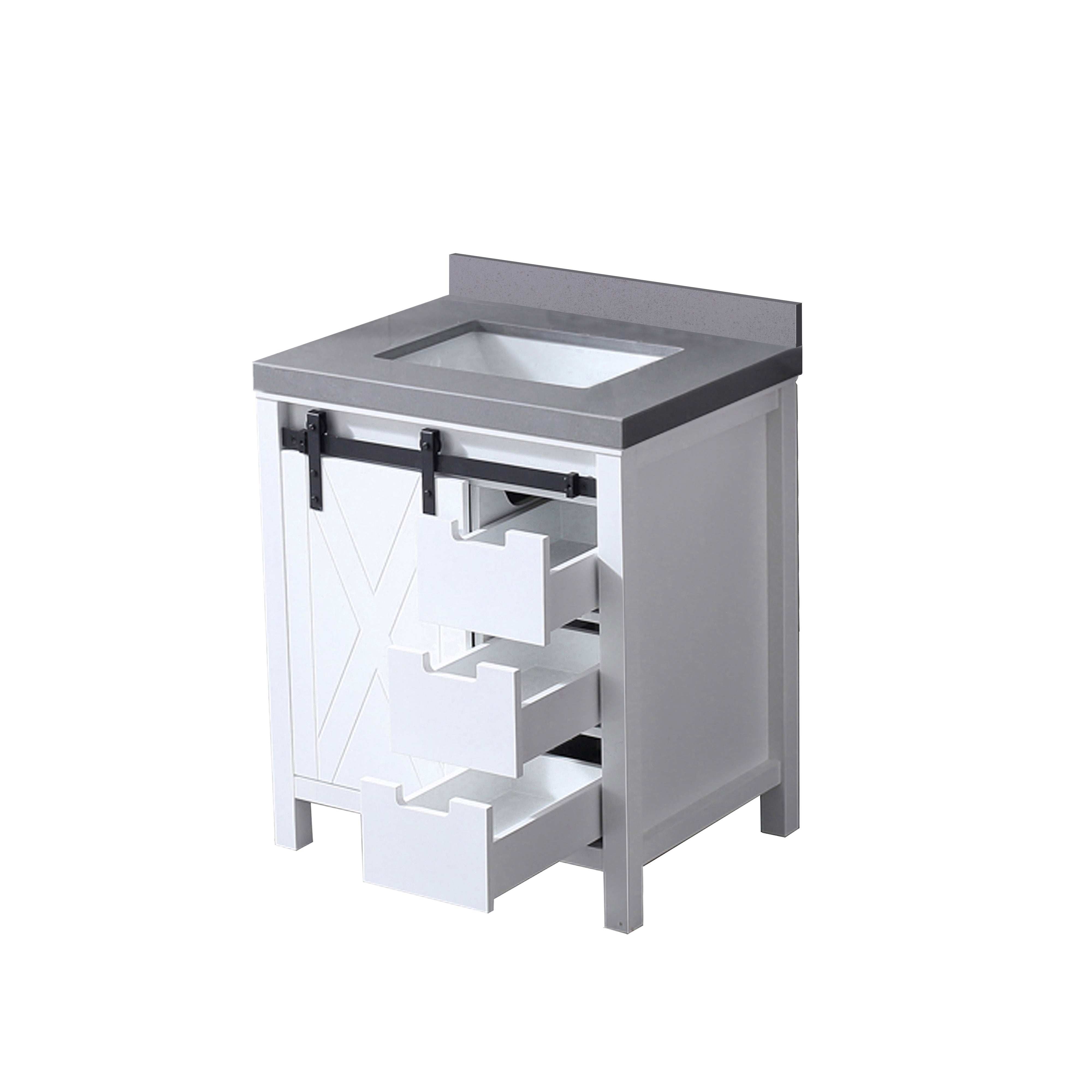 Marsyas 30 in W x 22 in D White Bath Vanity