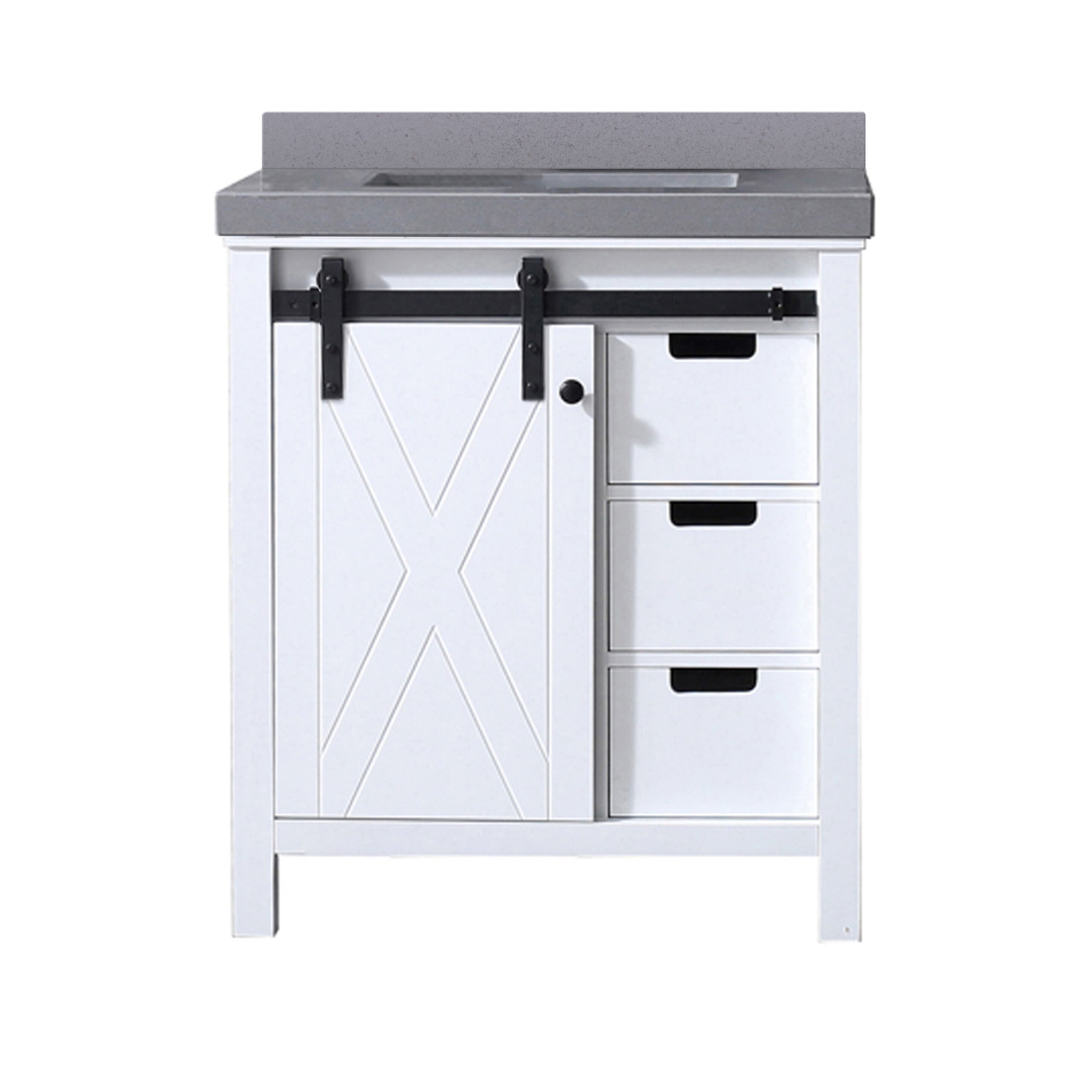 Marsyas 30 in W x 22 in D White Bath Vanity