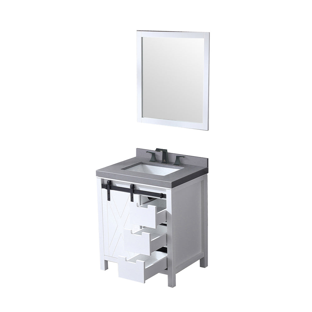 Marsyas 30 in W x 22 in D White Bath Vanity