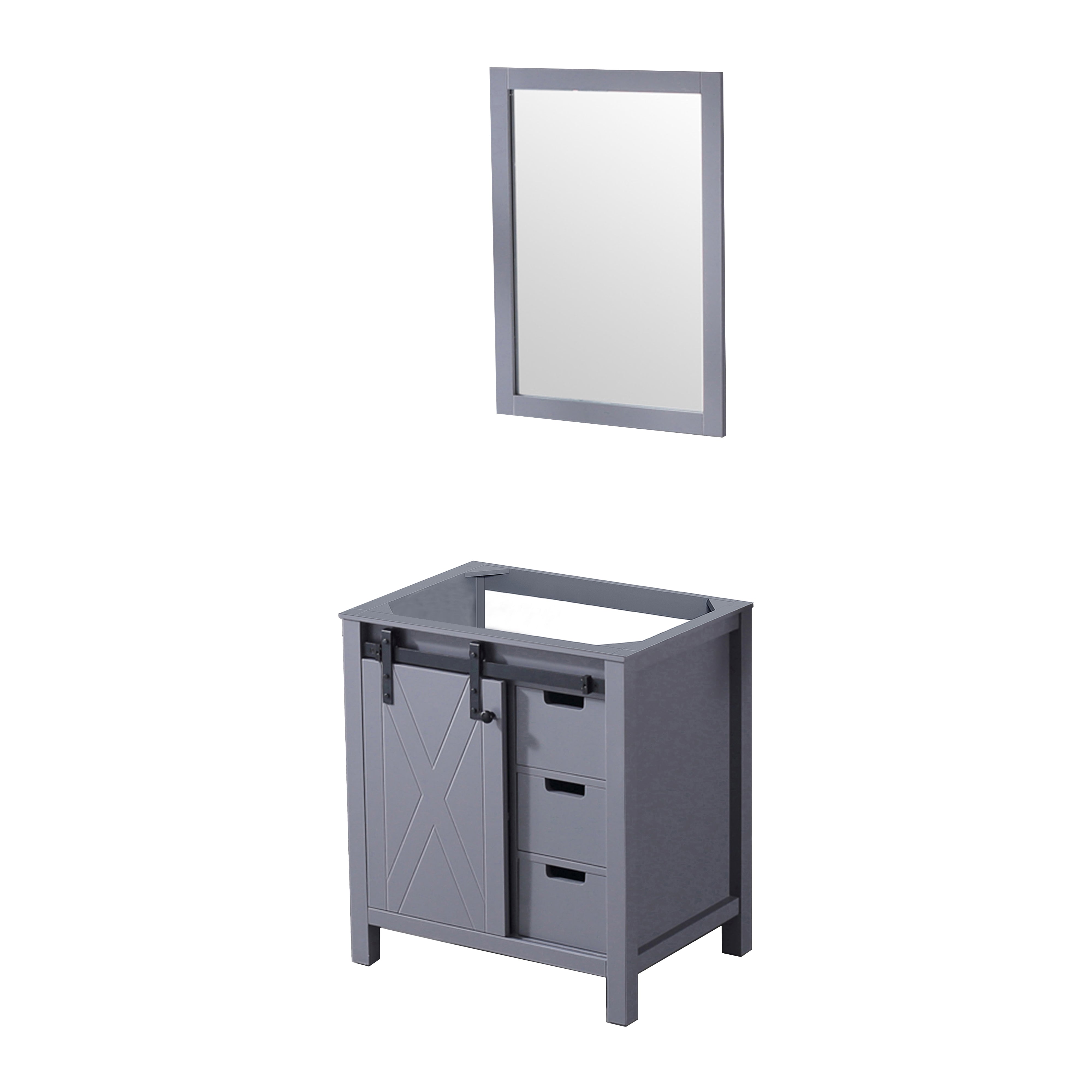 Marsyas 30 in W x 22 in D Dark Grey Bath Vanity