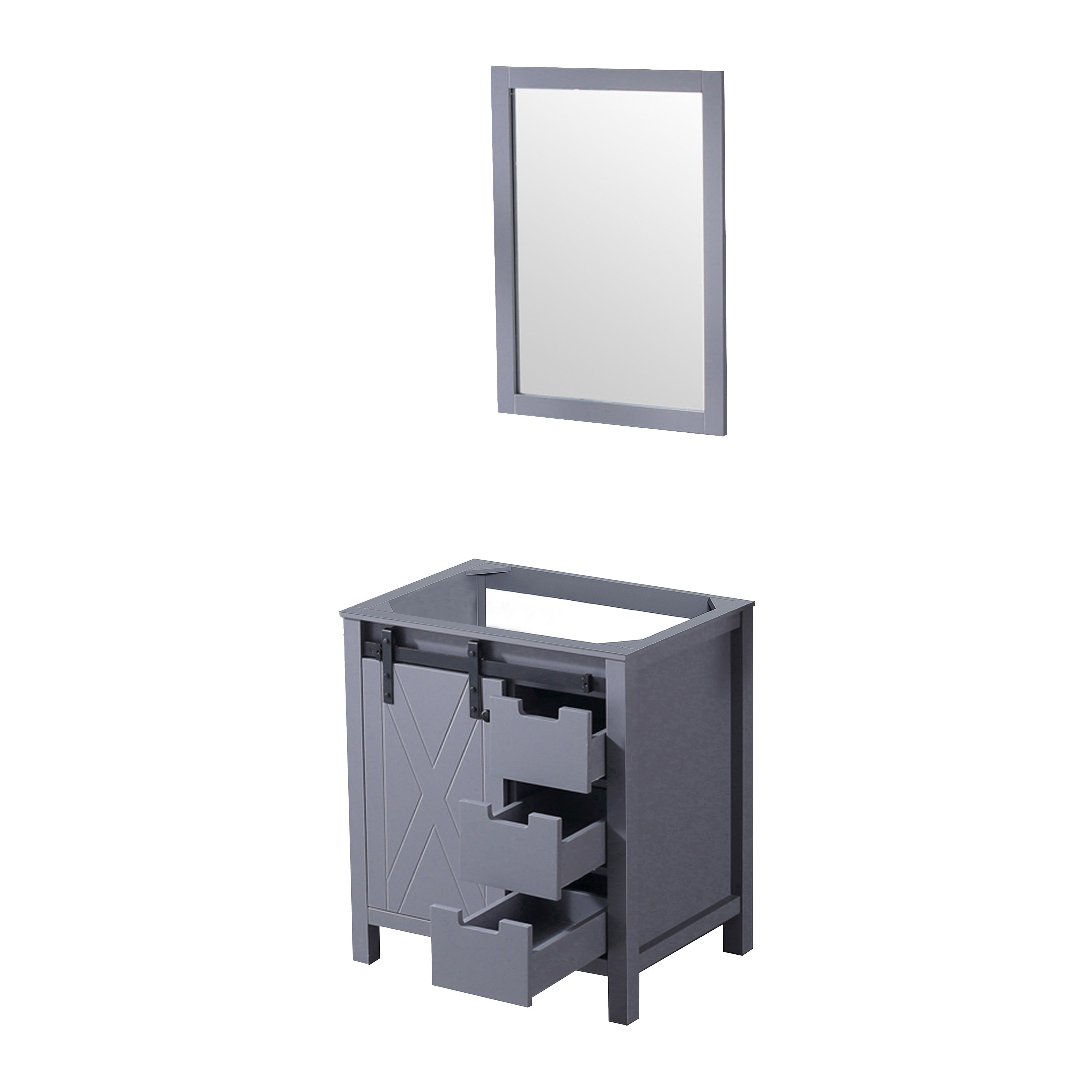 Marsyas 30 in W x 22 in D Dark Grey Bath Vanity