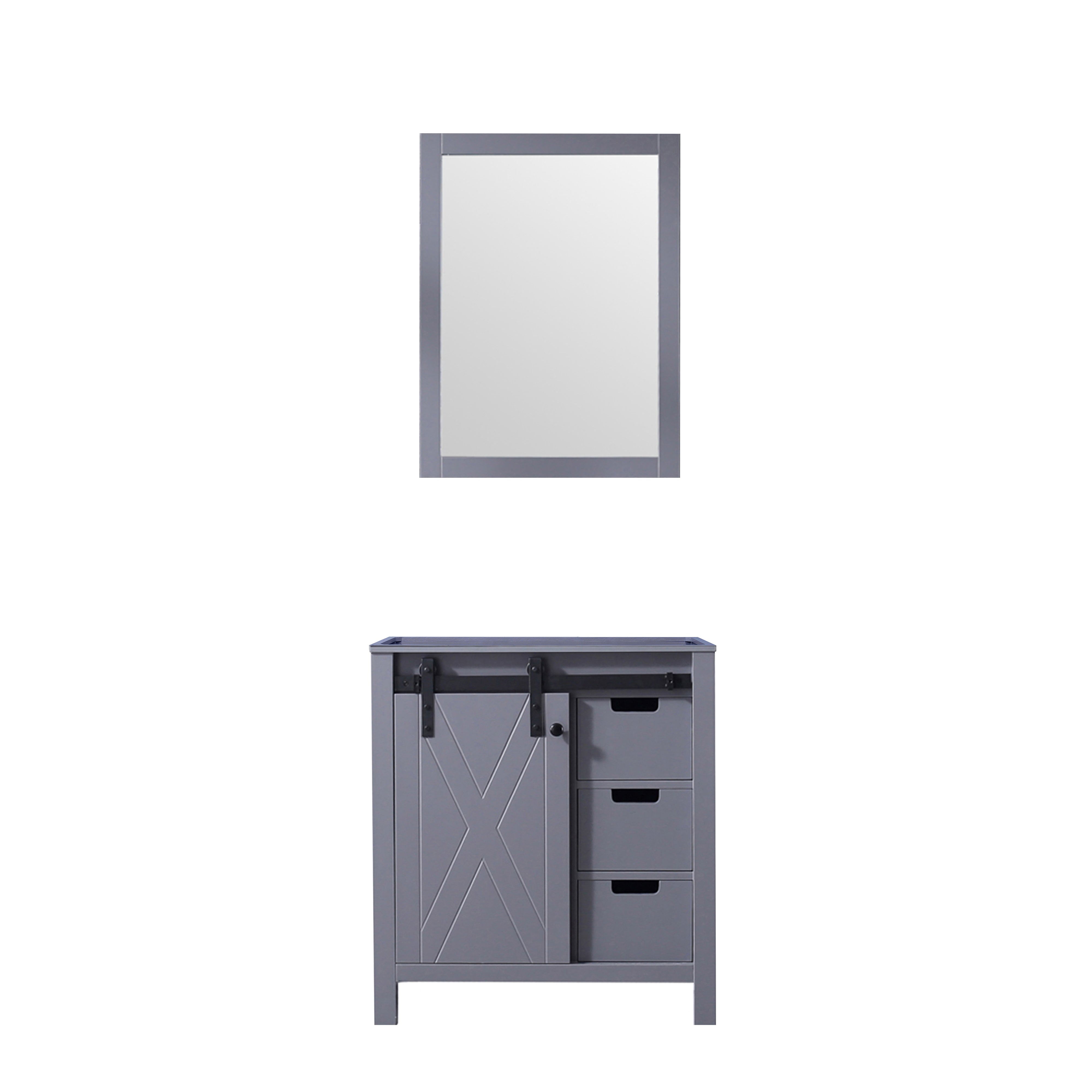 Marsyas 30 in W x 22 in D Dark Grey Bath Vanity