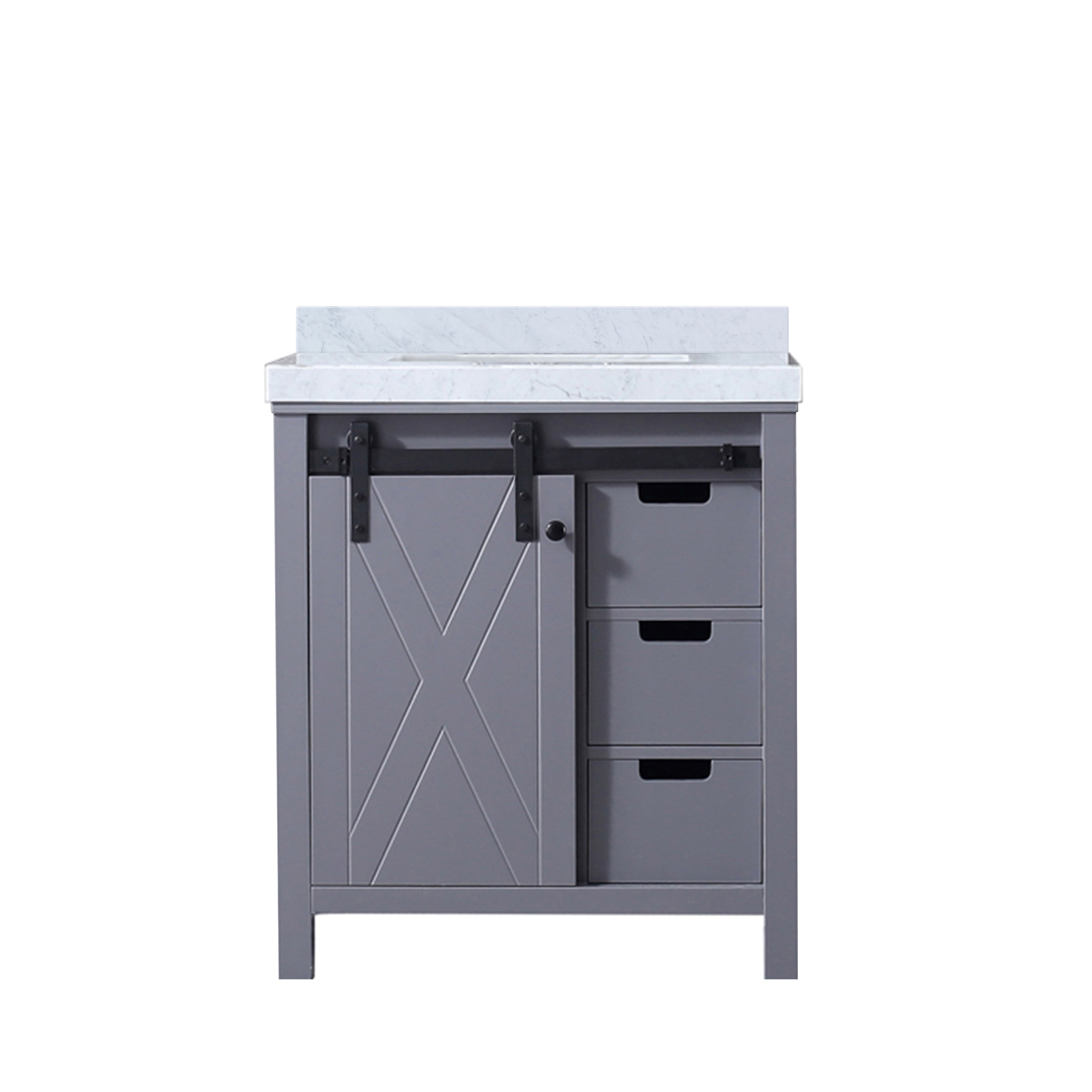 Marsyas 30 in W x 22 in D Dark Grey Bath Vanity