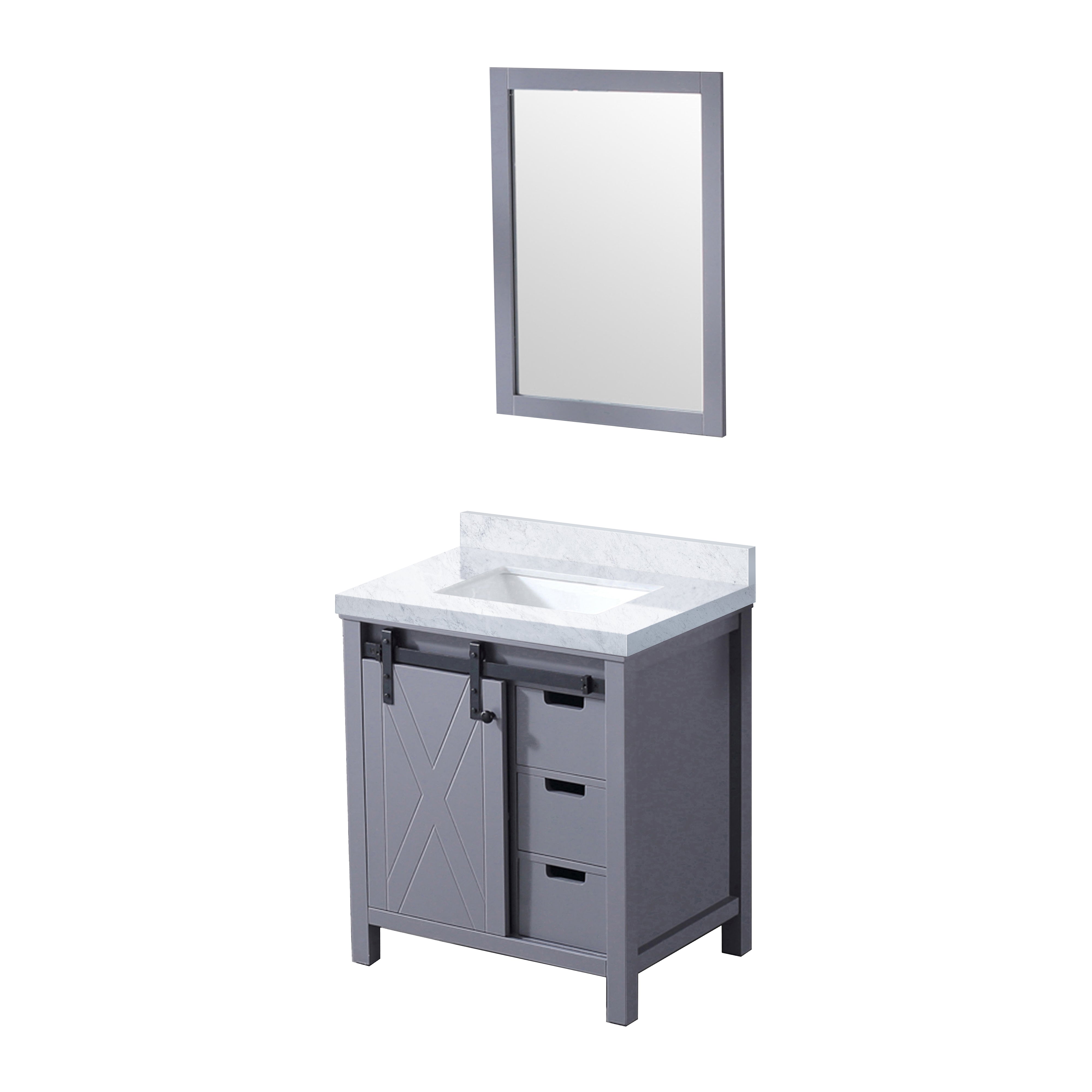 Marsyas 30 in W x 22 in D Dark Grey Bath Vanity