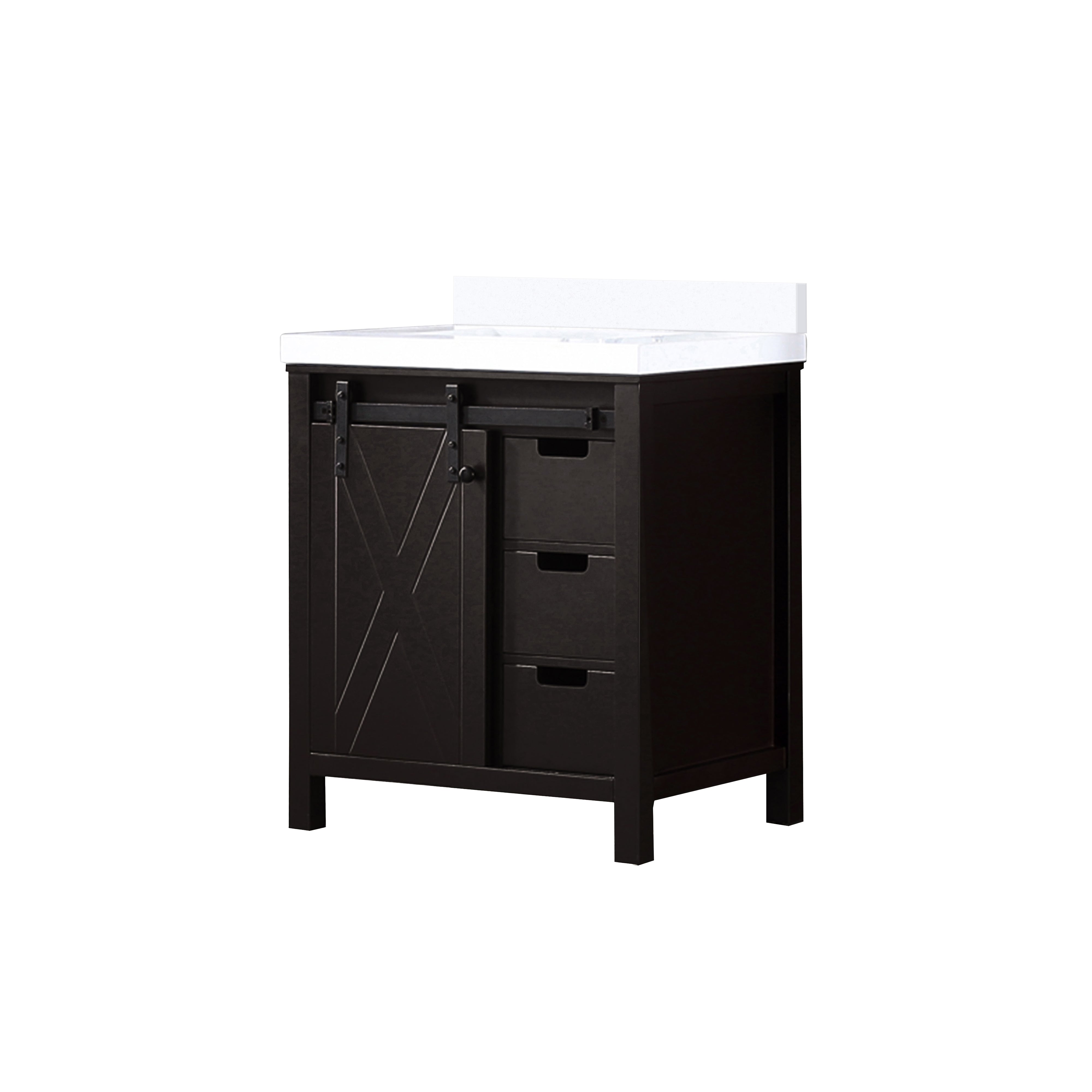 Marsyas 30 in W x 22 in D Brown Bath Vanity