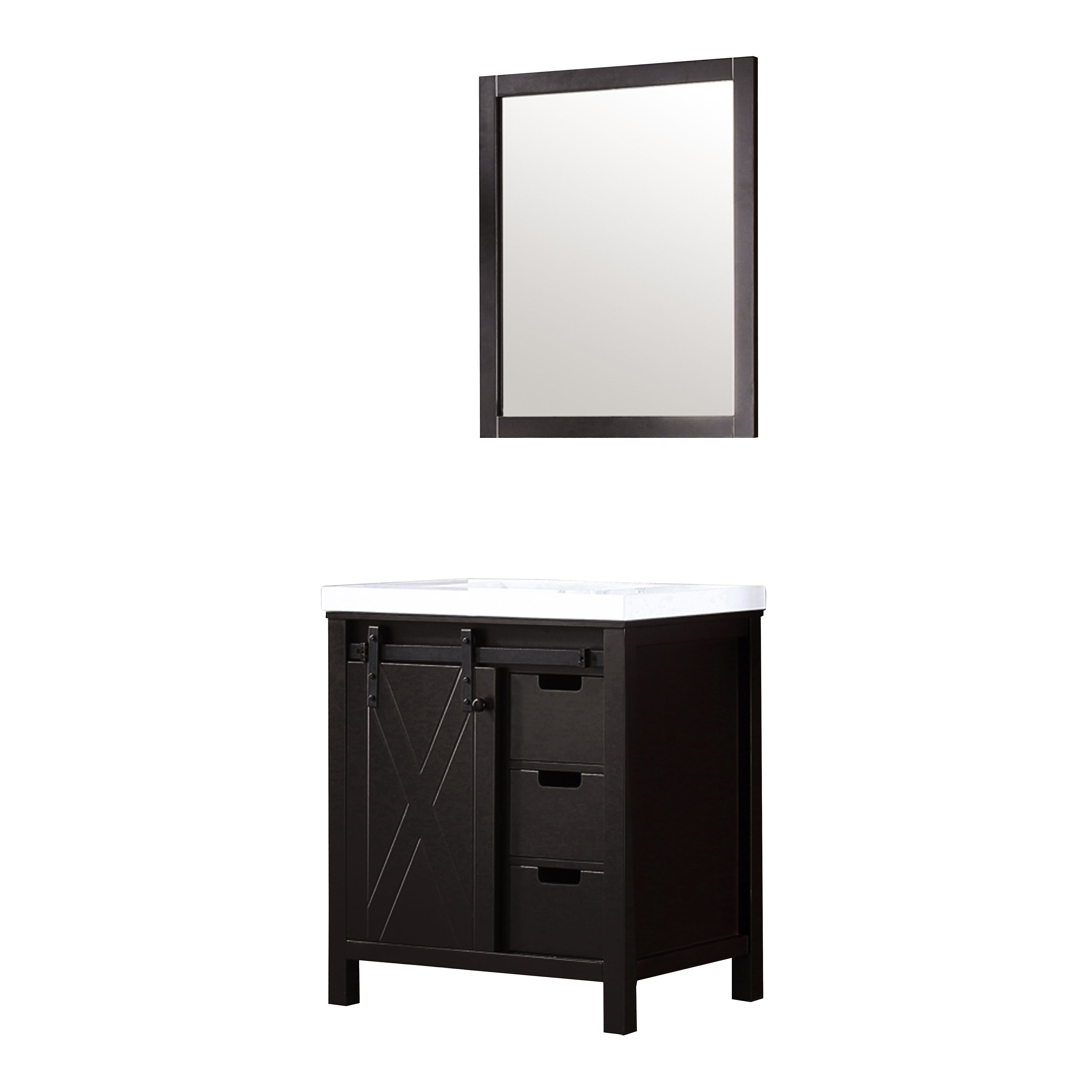 Marsyas 30 in W x 22 in D Brown Bath Vanity