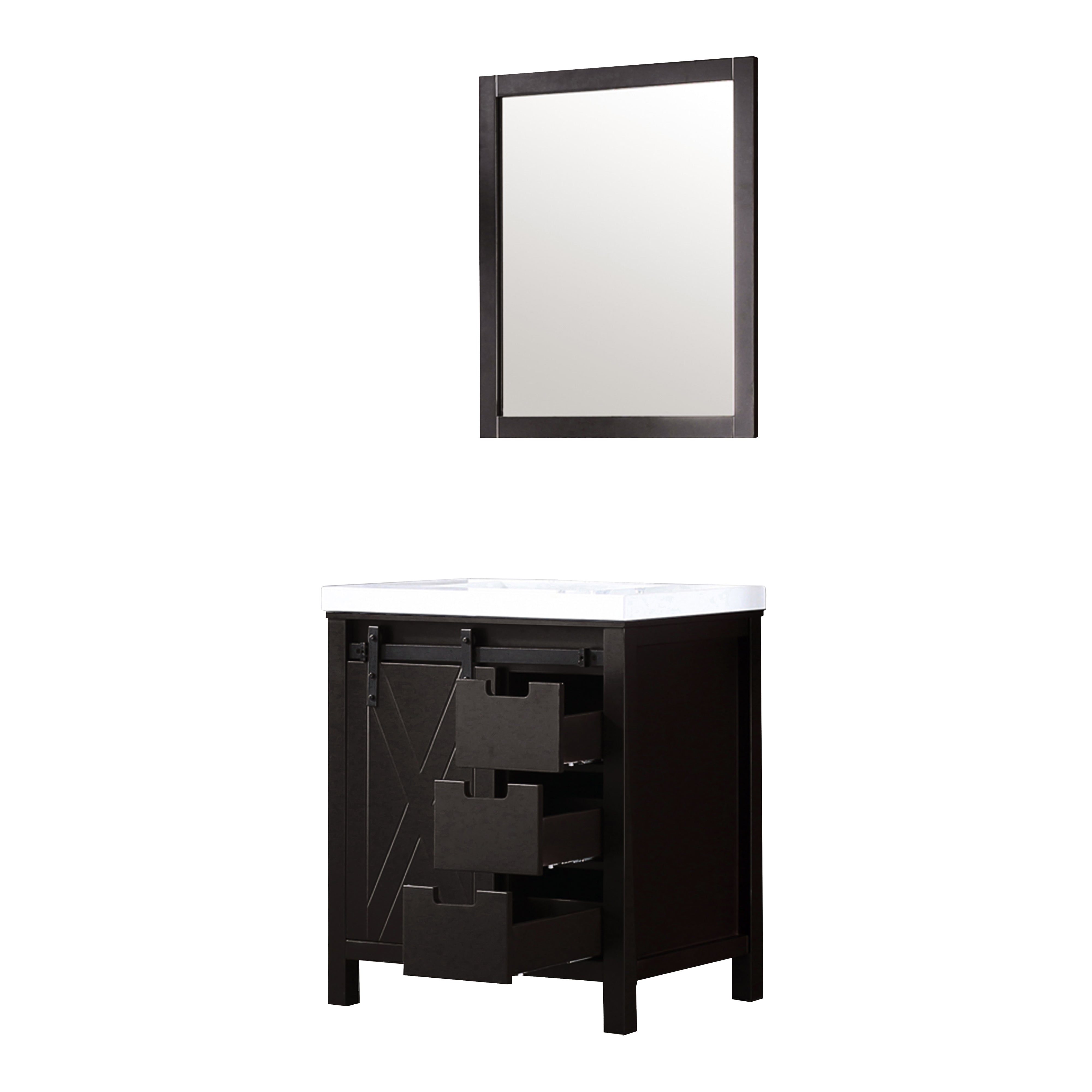 Marsyas 30 in W x 22 in D Brown Bath Vanity