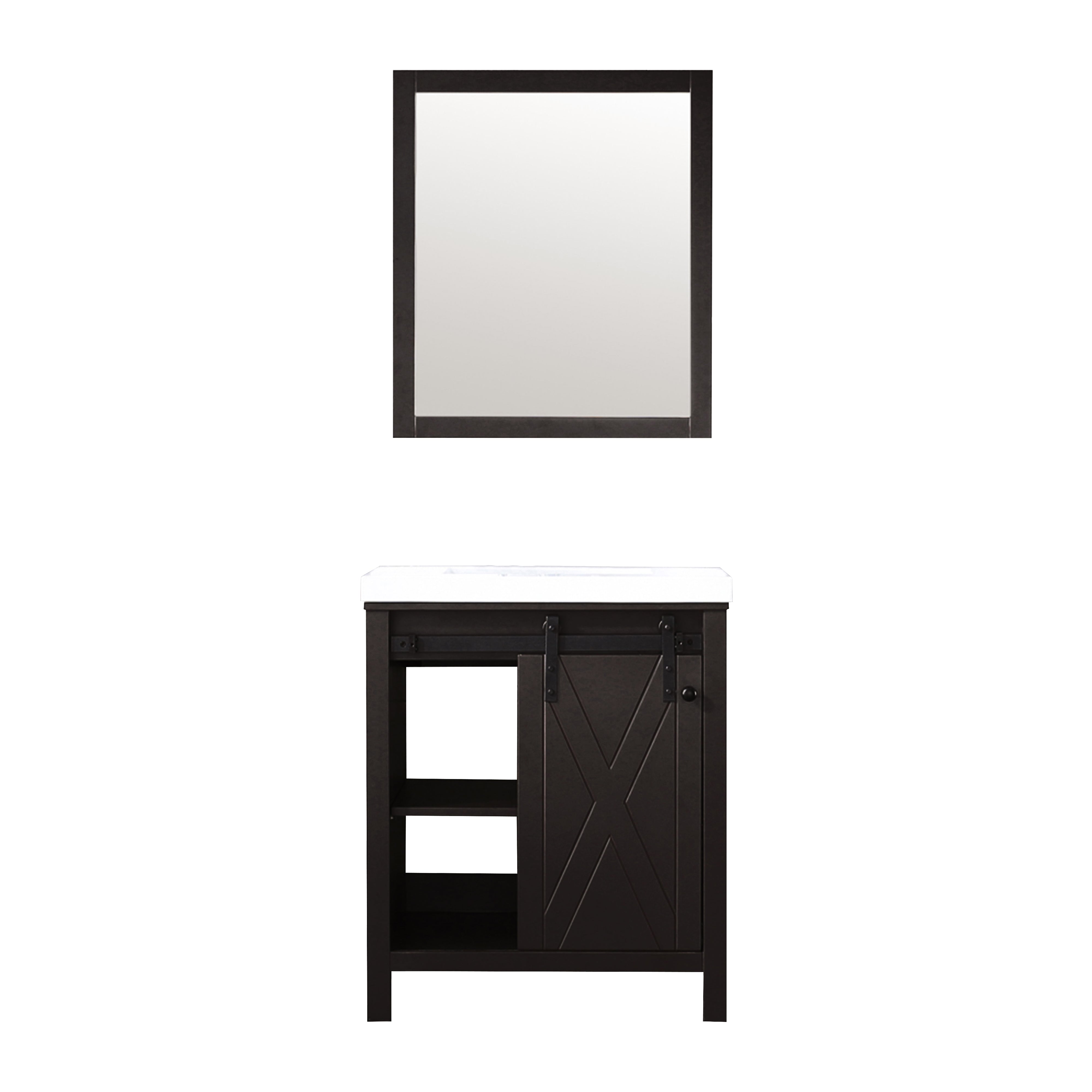 Marsyas 30 in W x 22 in D Brown Bath Vanity