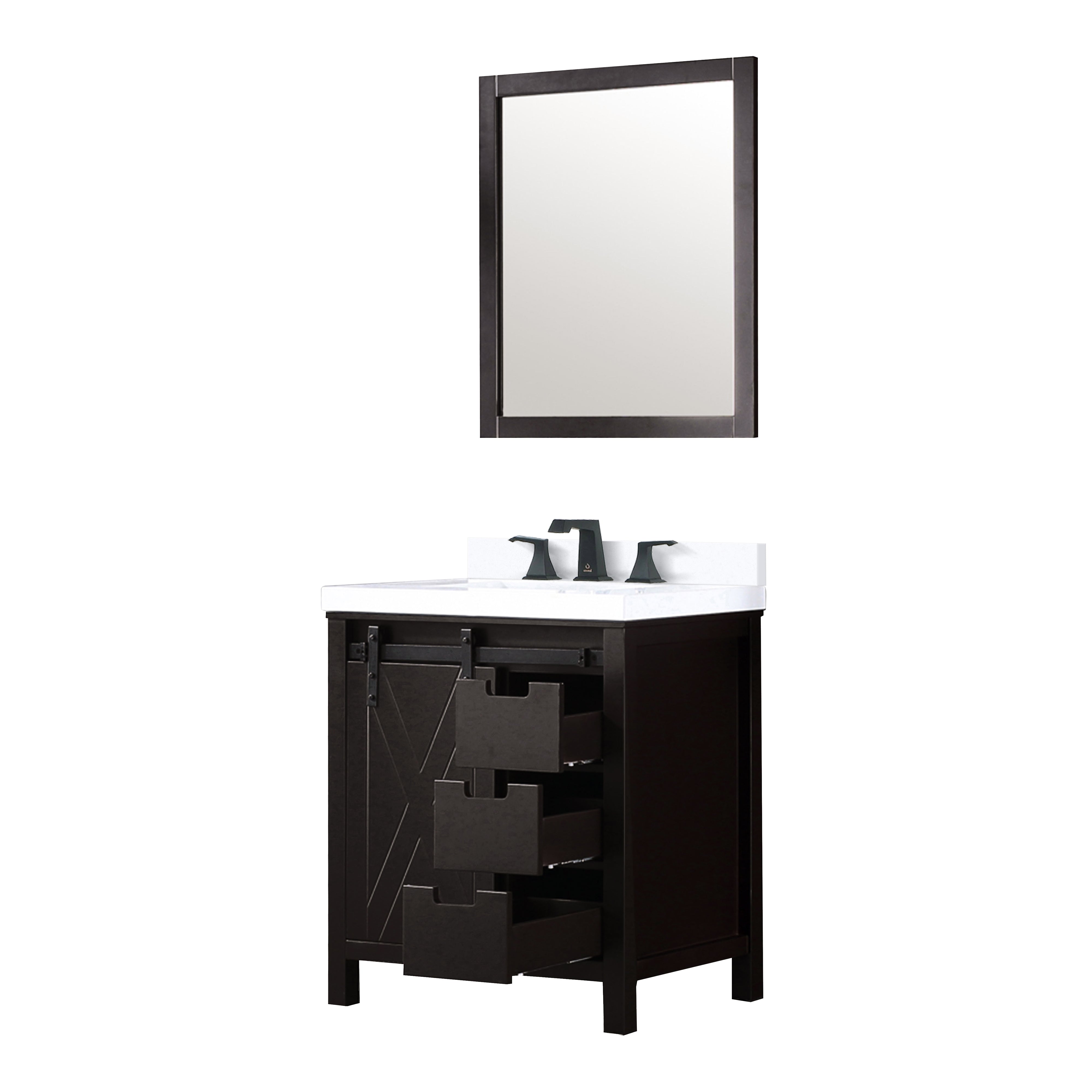 Marsyas 30 in W x 22 in D Brown Bath Vanity