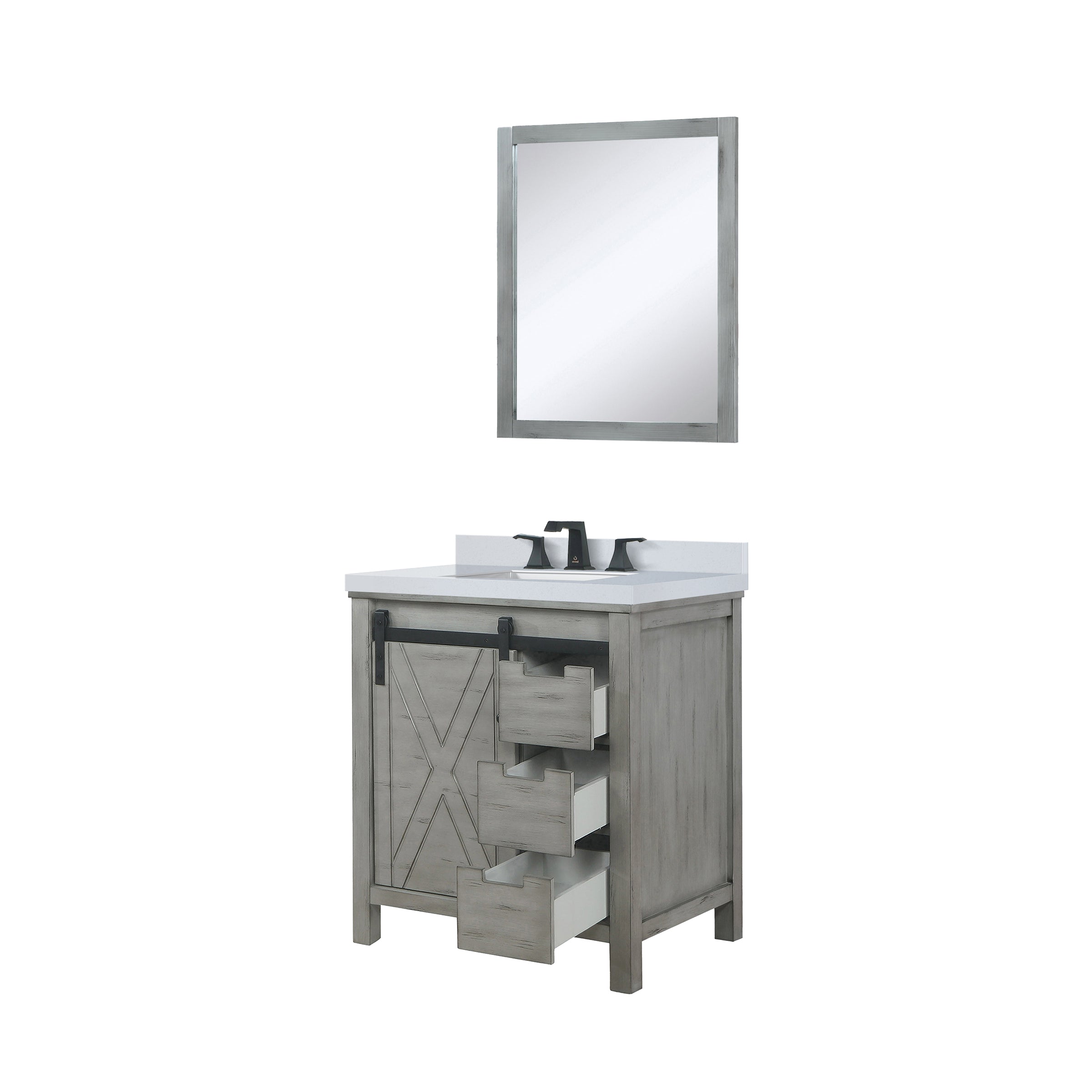 Marsyas 30 in W x 22 in D Ash Grey Bath Vanity
