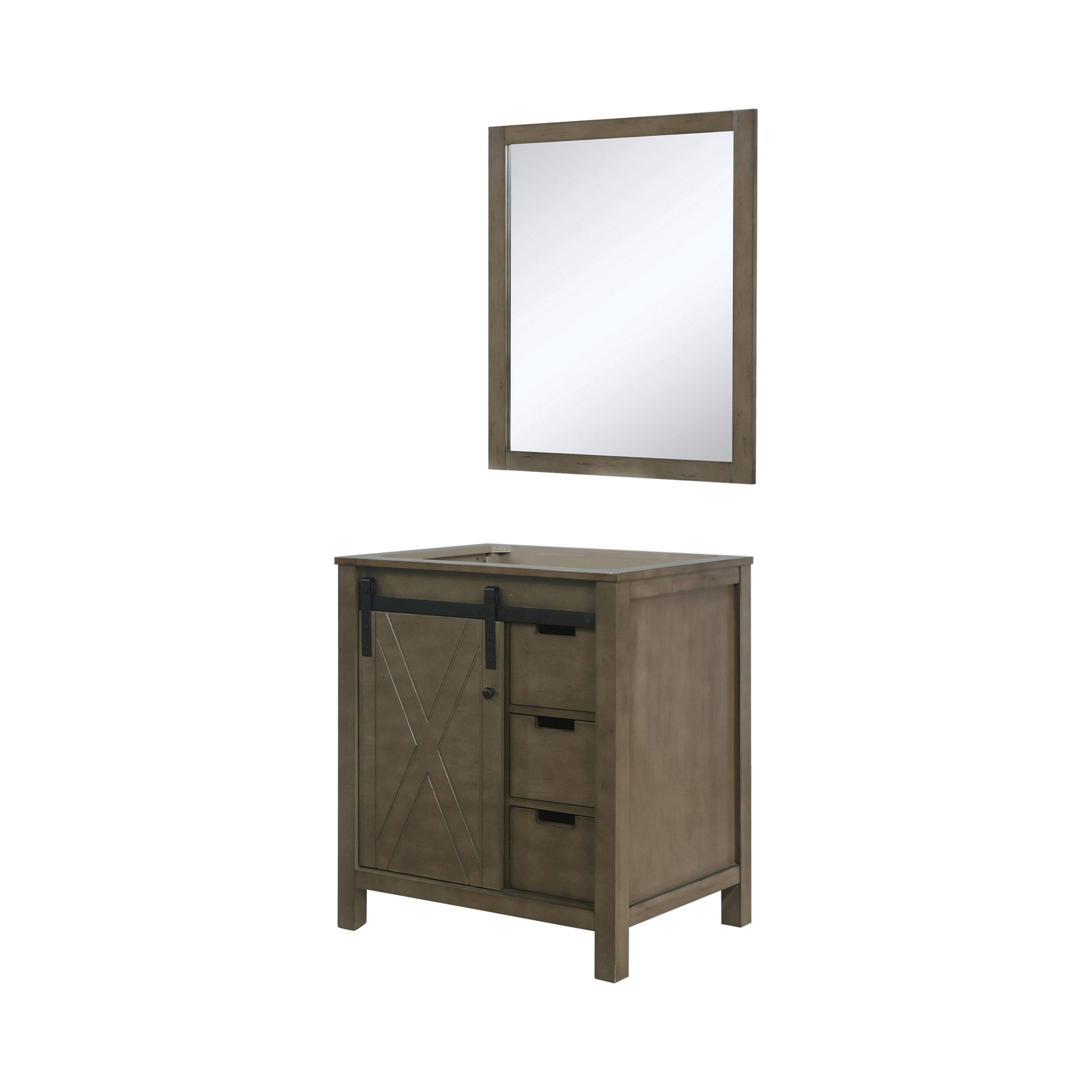 Marsyas 30 in W x 22 in D Rustic Brown Bath Vanity
