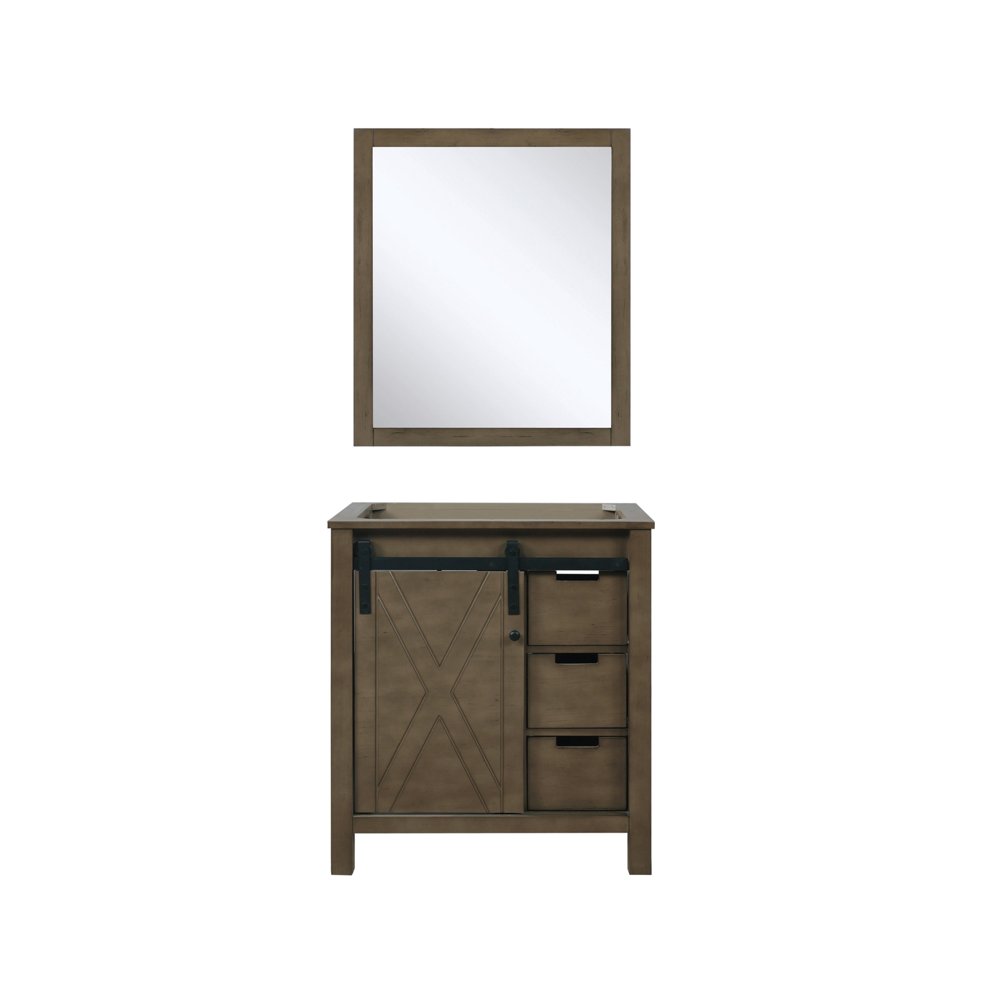 Marsyas 30 in W x 22 in D Rustic Brown Bath Vanity