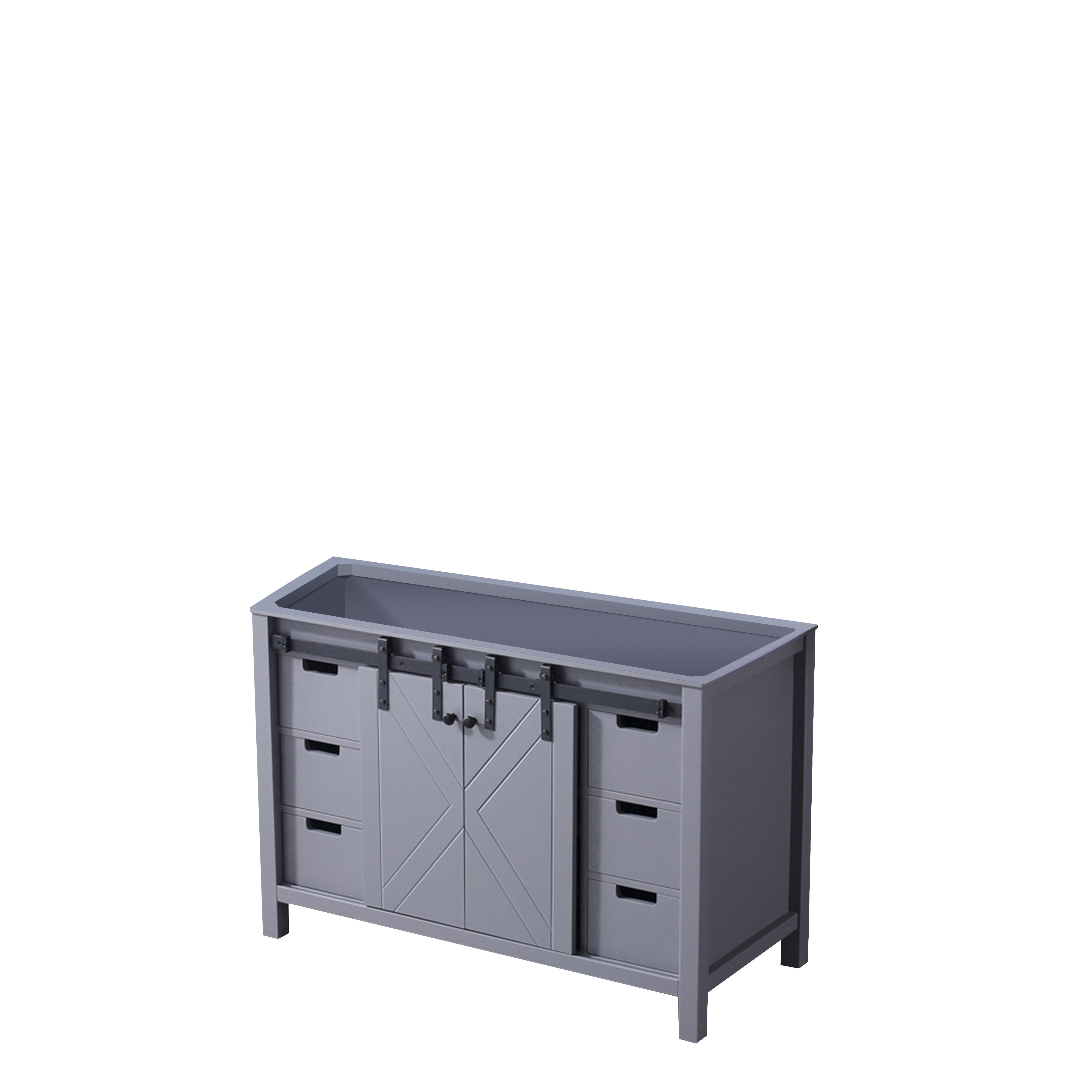 Marsyas 48 in W x 22 in D Dark Grey Bath Vanity